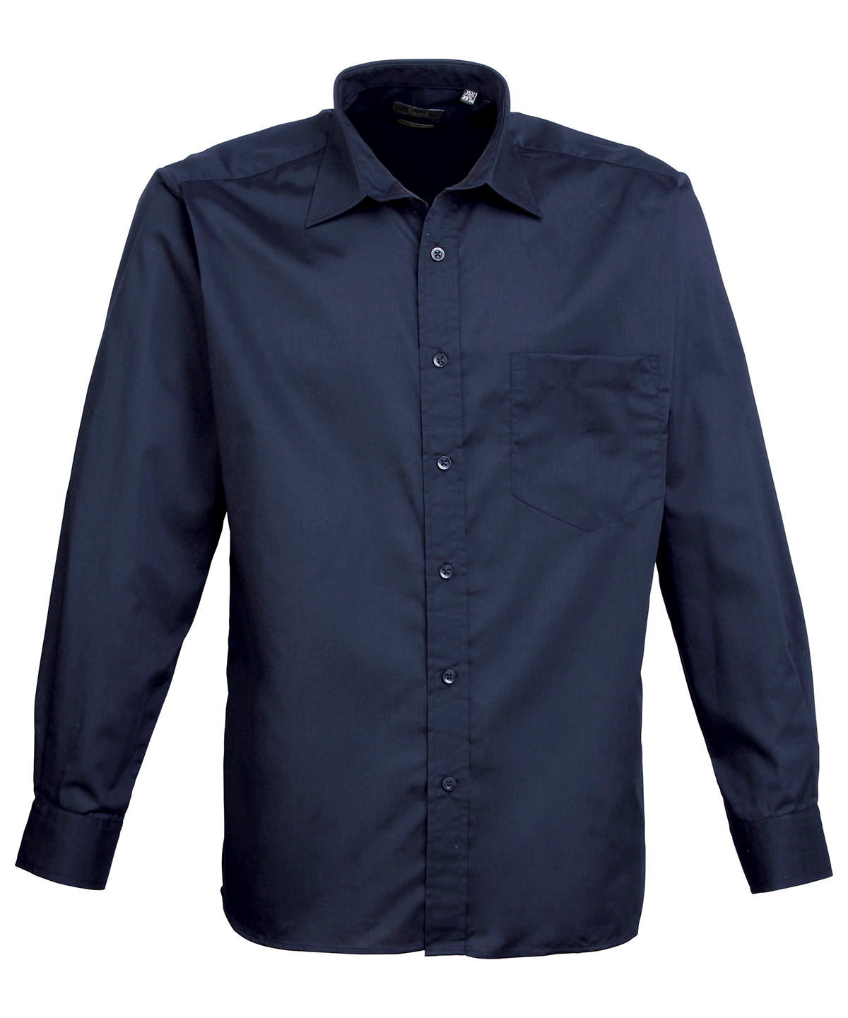 Long sleeve poplin shirt - 15 - Navy*