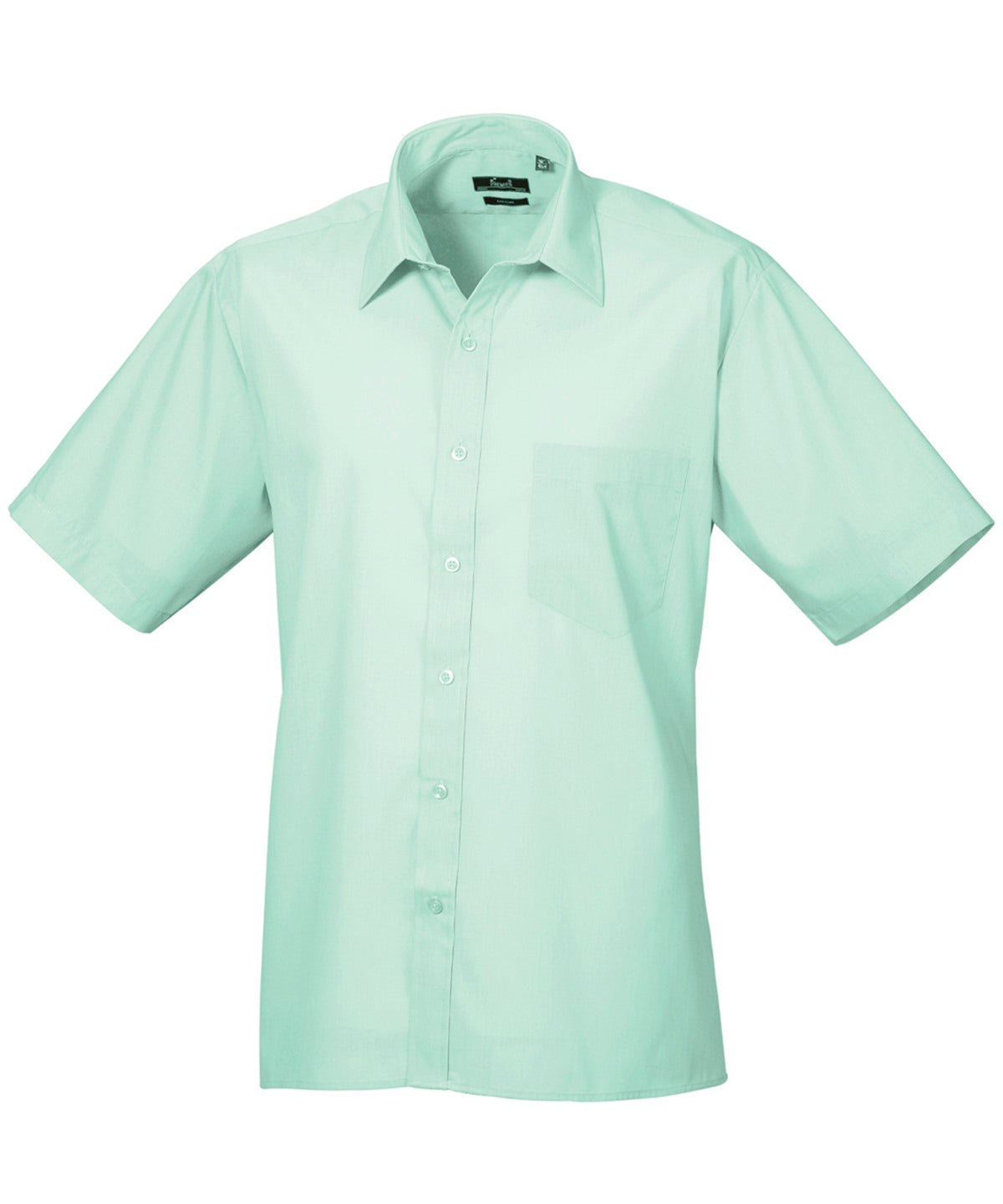 Short sleeve poplin shirt - 16 - Aqua