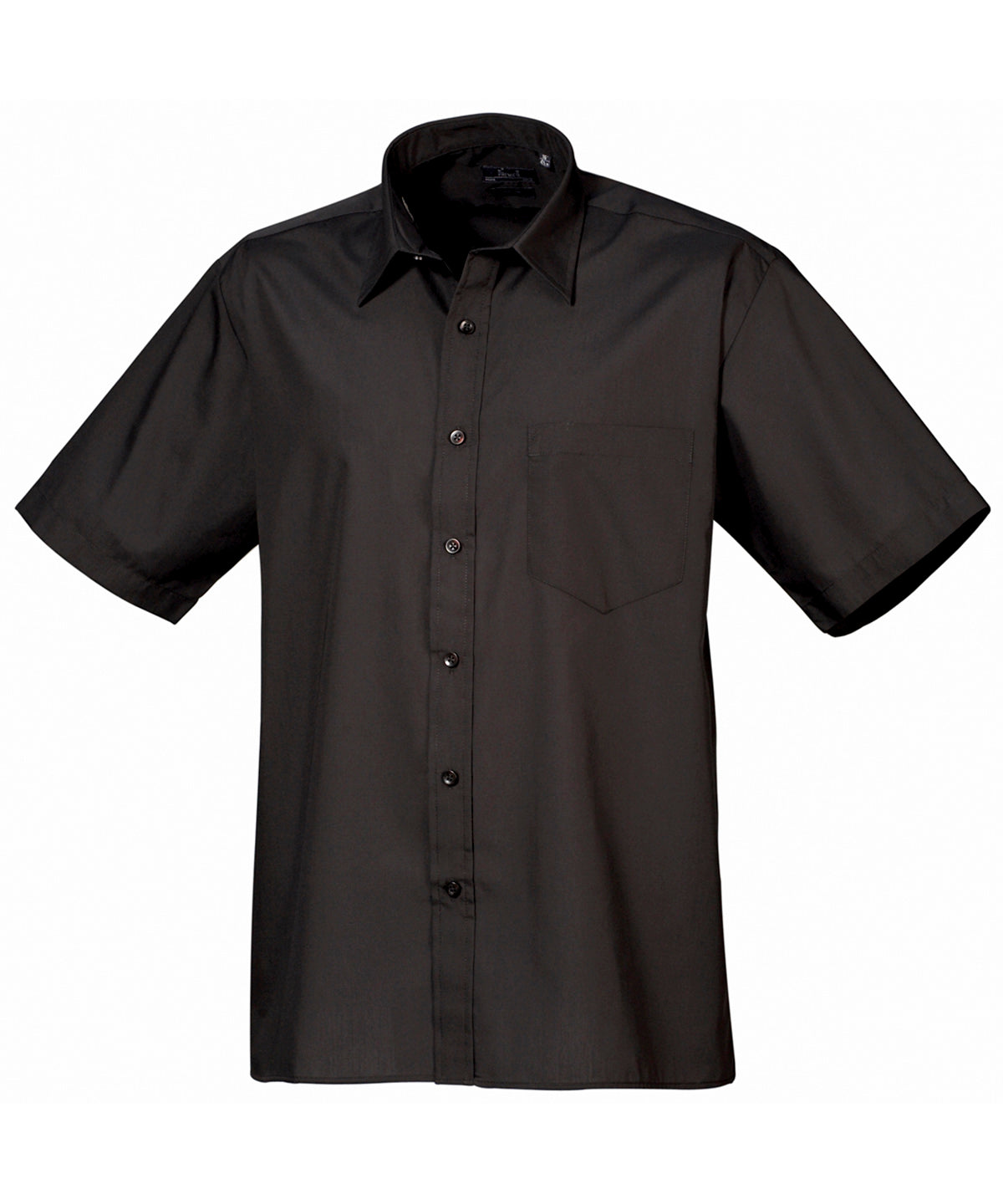 Short sleeve poplin shirt - 15 - Black*