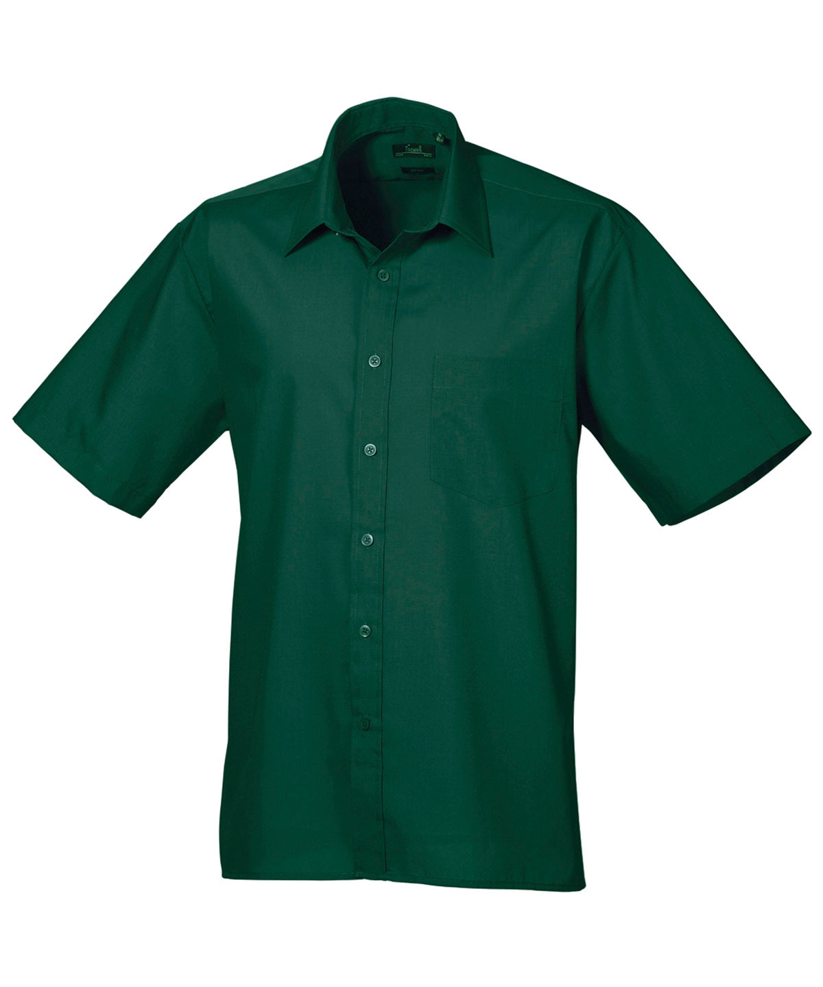 Short sleeve poplin shirt - 17 - Bottle
