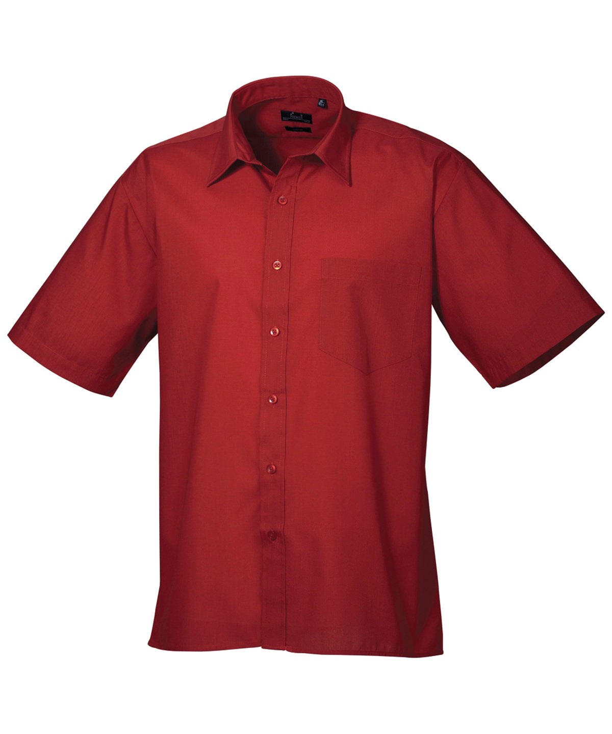 Short sleeve poplin shirt - 20 - Burgundy*
