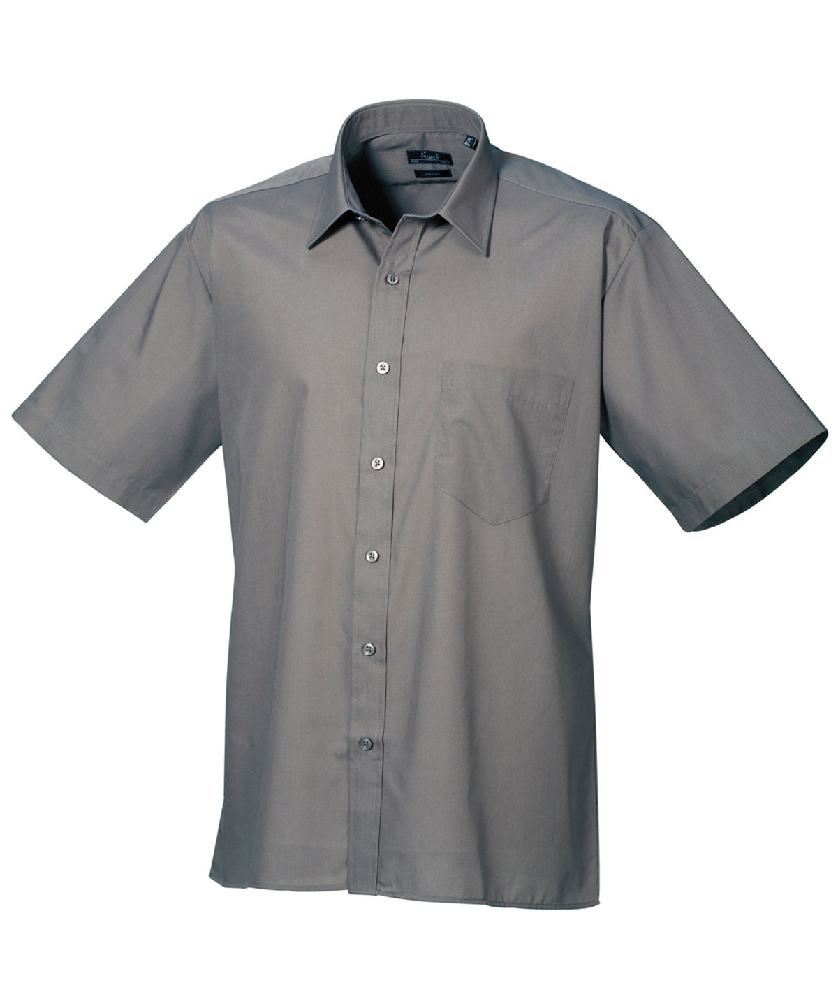 Short sleeve poplin shirt - 15.5 - Dark Grey*