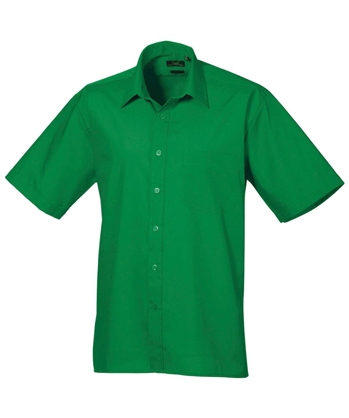 Short sleeve poplin shirt - 15 - Emerald