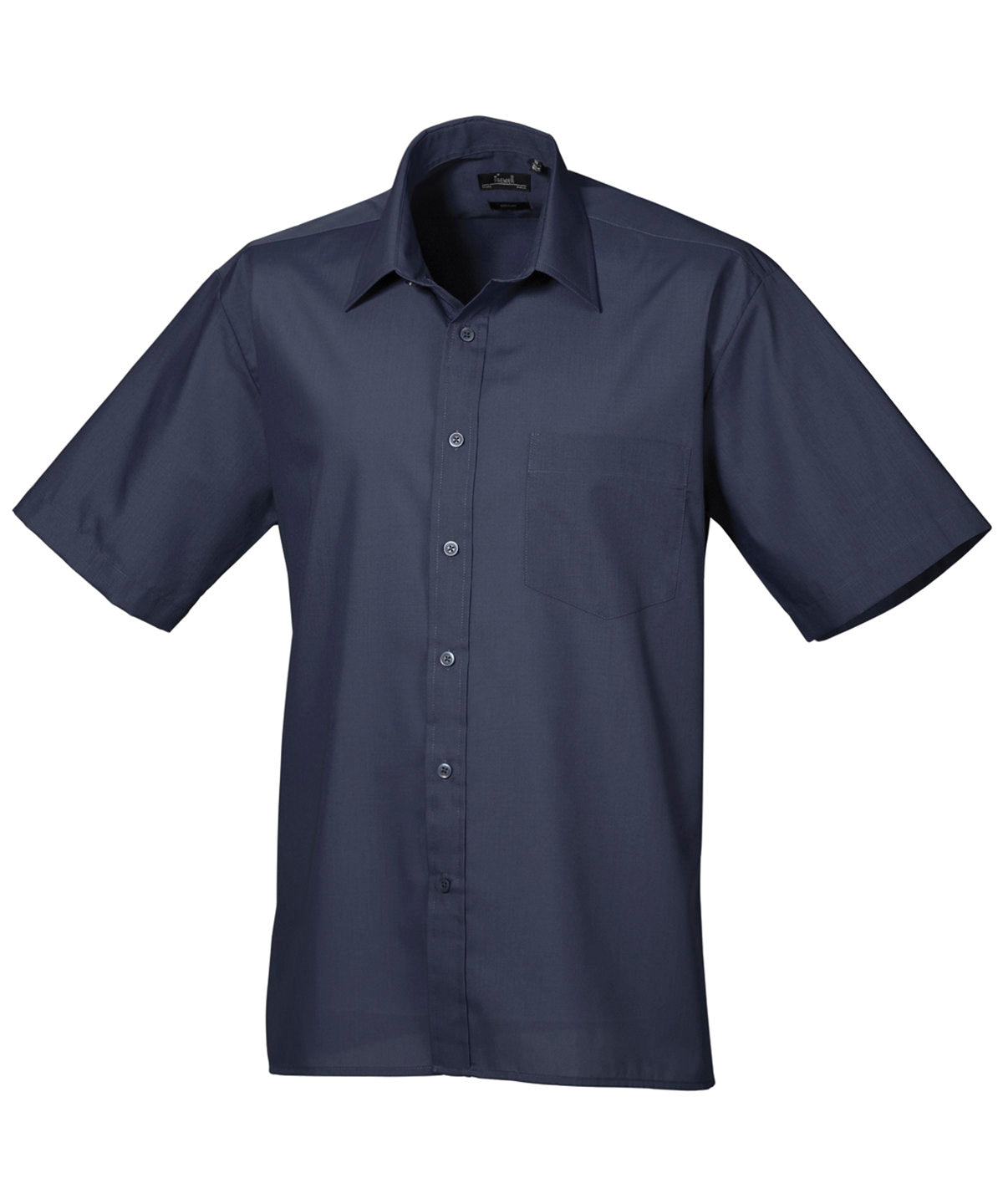 Short sleeve poplin shirt - 14.5 - Navy*