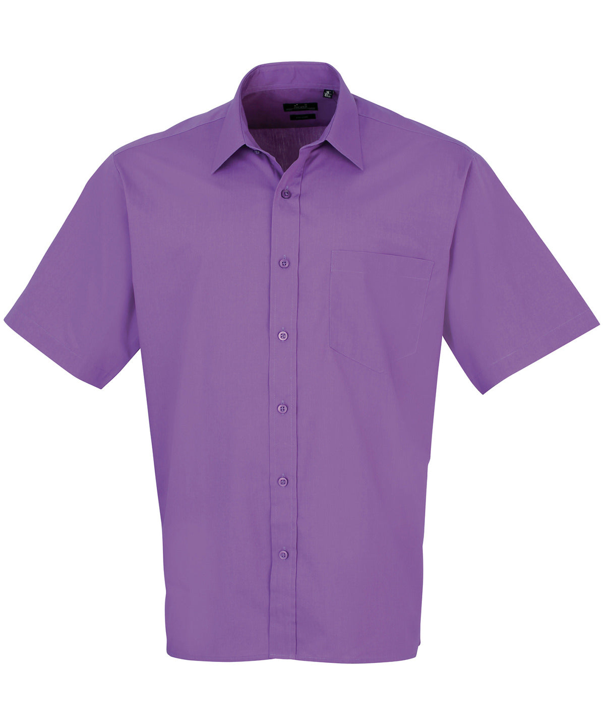 Short sleeve poplin shirt - 16 - Rich Violet