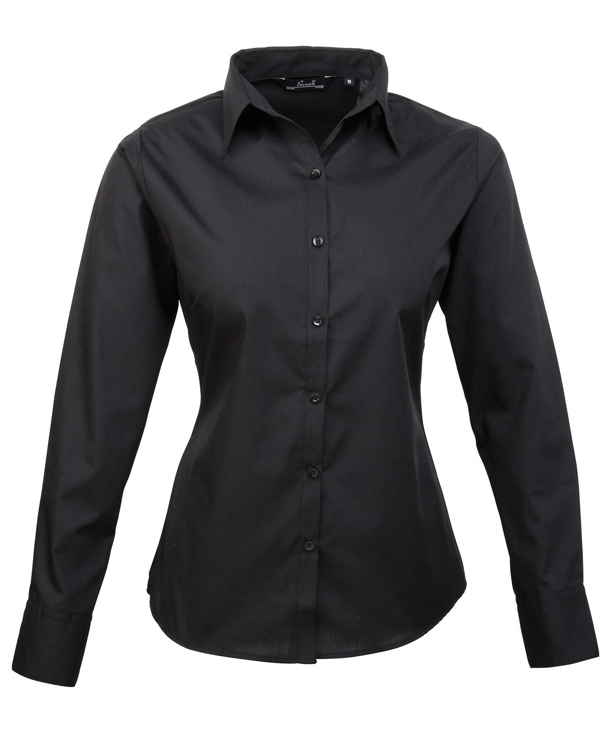 Women's poplin long sleeve blouse - Wom 20 - Black*