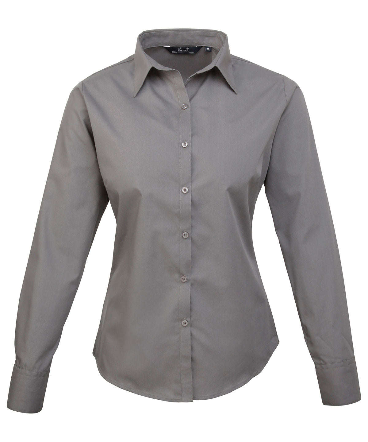Women's poplin long sleeve blouse - Wom 22 - Dark Grey*