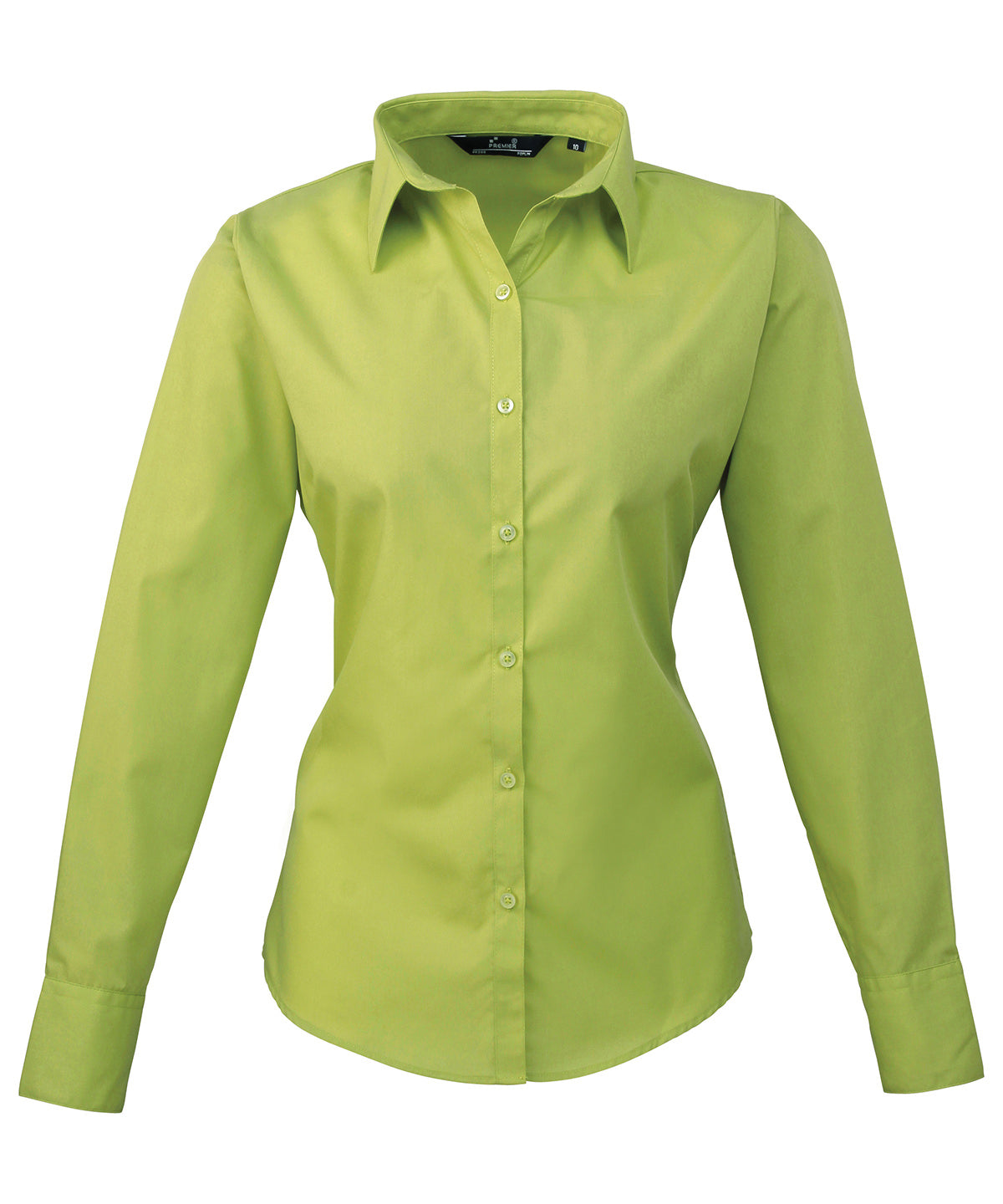 Women's poplin long sleeve blouse - Wom 6 - Lime