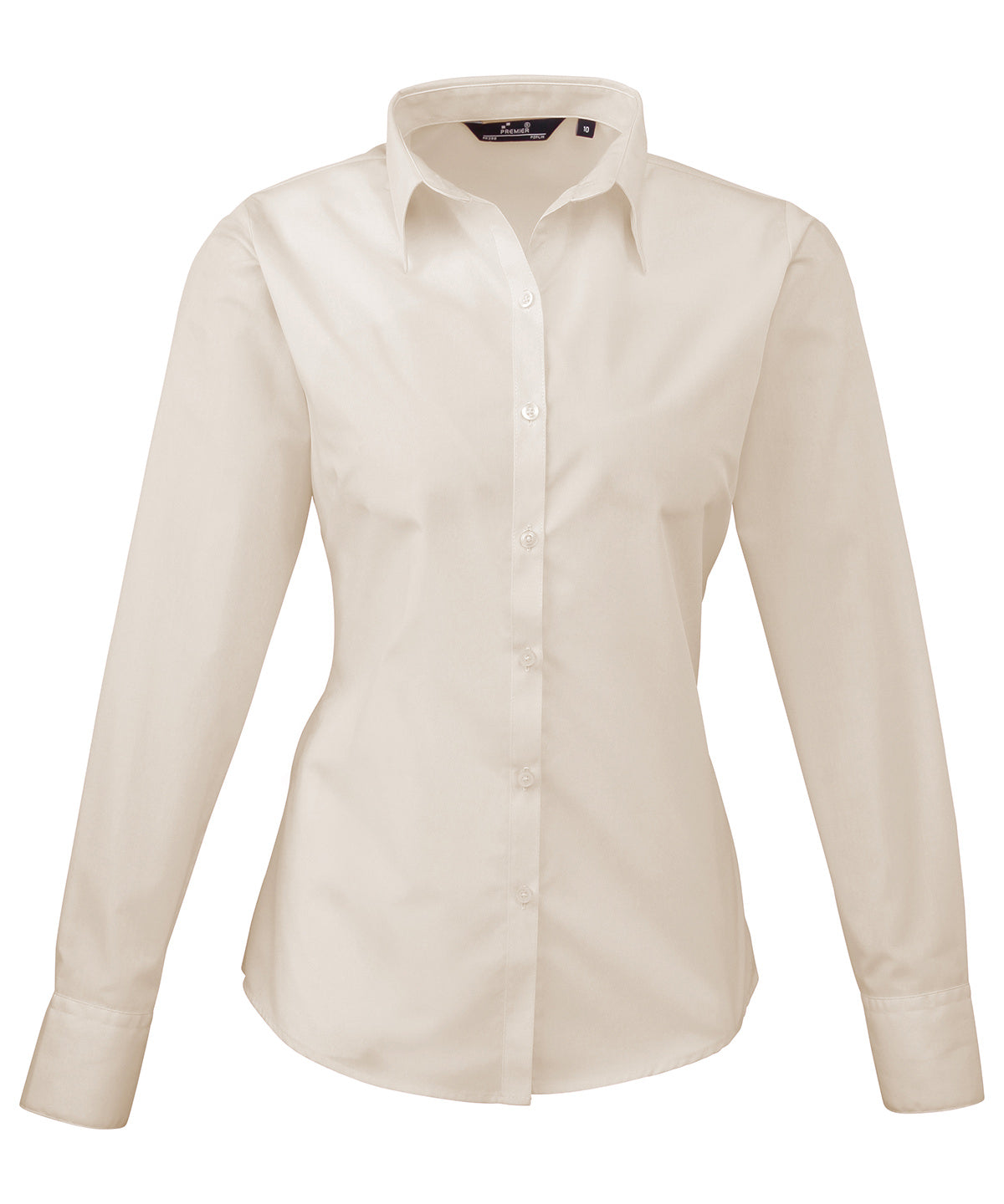 Women's poplin long sleeve blouse - Wom 26 - Natural
