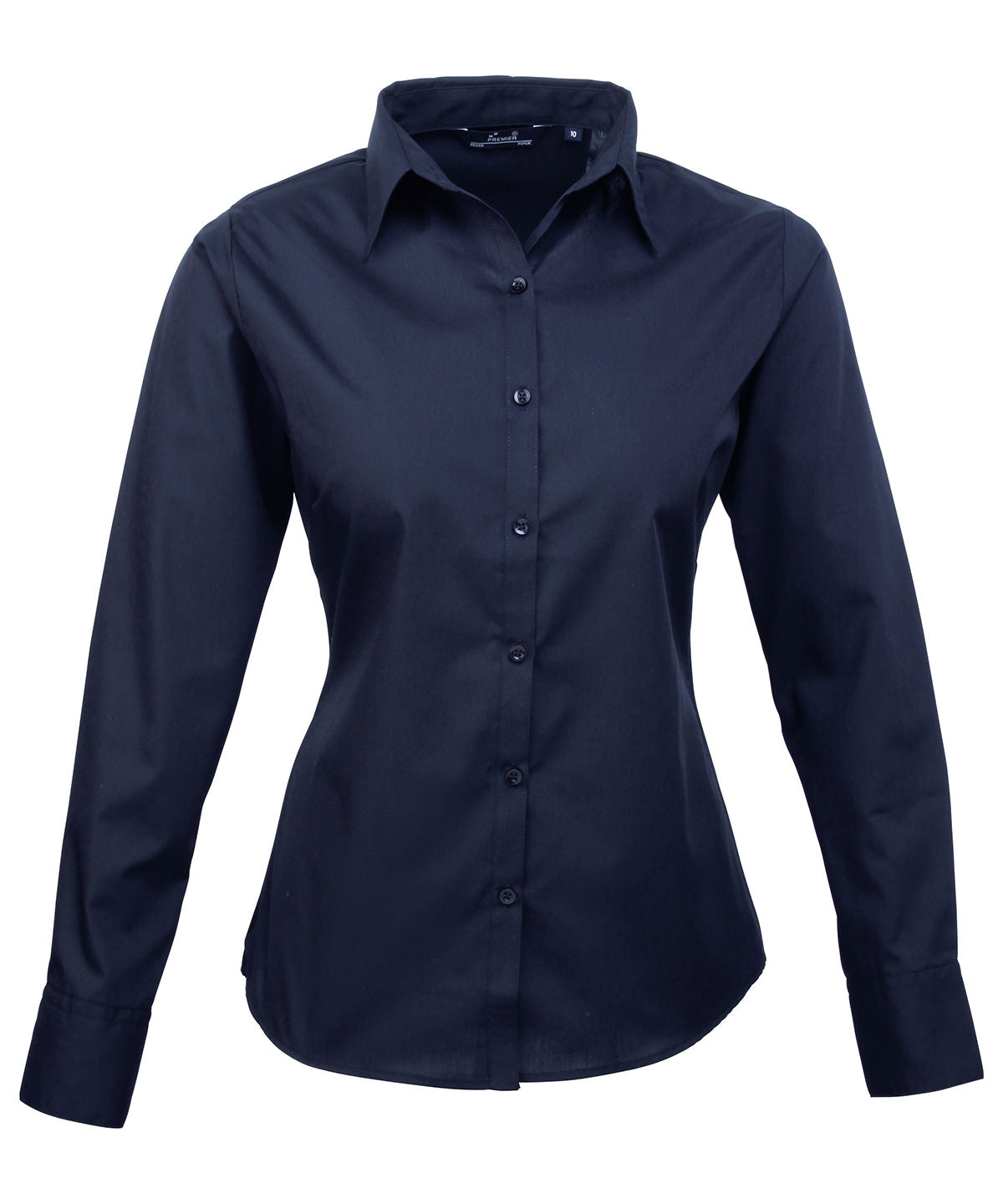 Women's poplin long sleeve blouse - Wom 28 - Navy*