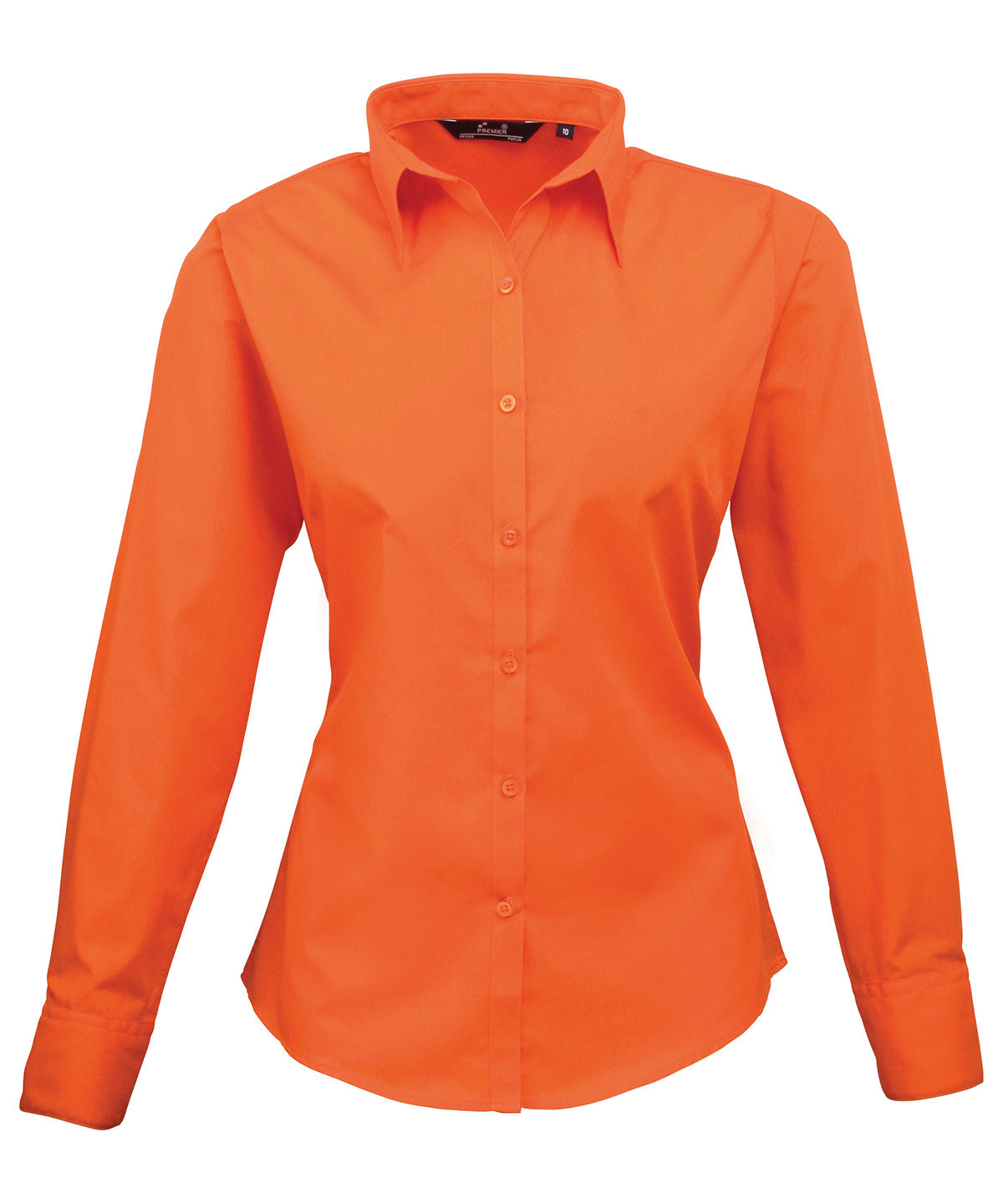 Women's poplin long sleeve blouse - Wom 6 - Orange