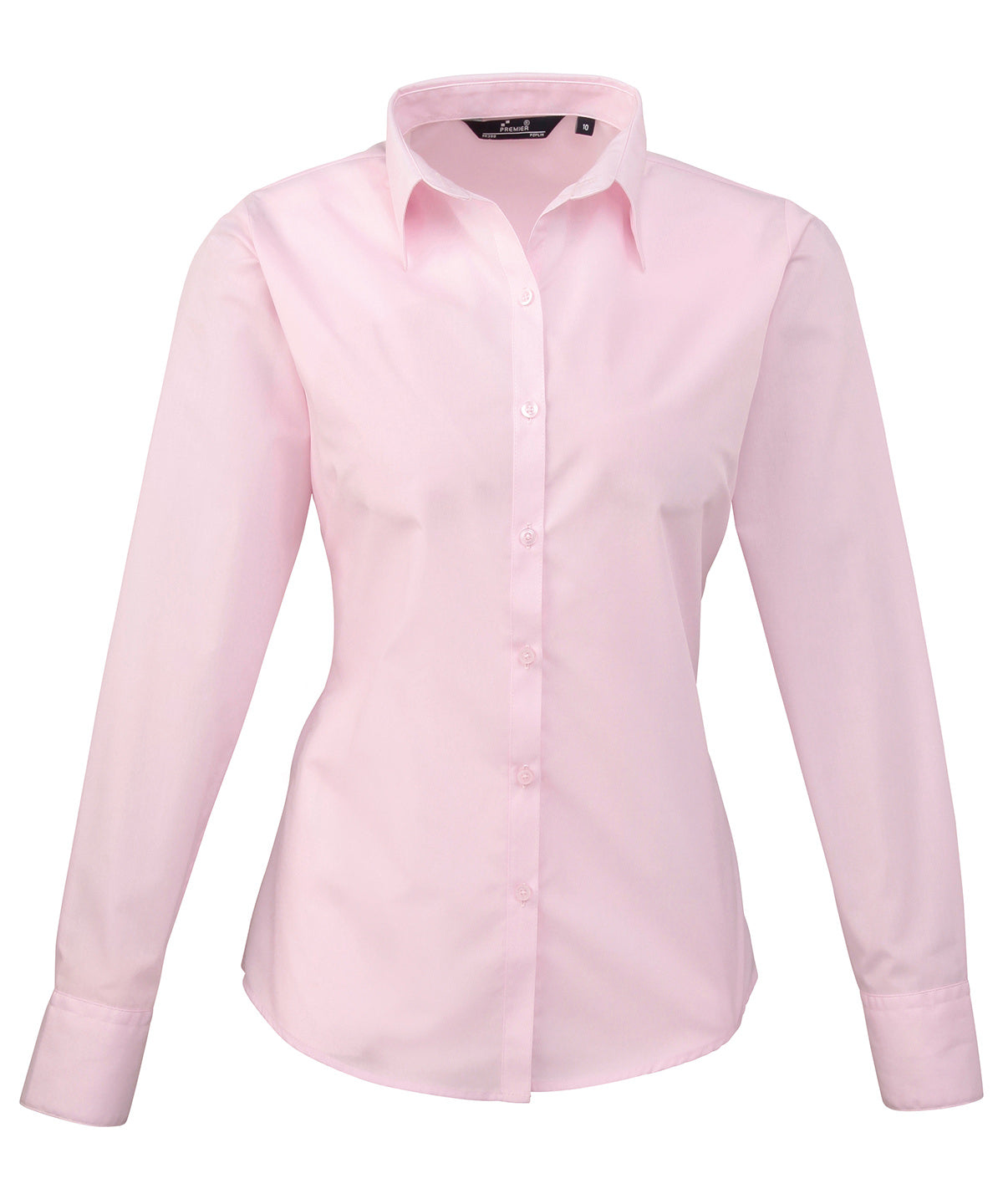 Women's poplin long sleeve blouse - Wom 6 - Pink