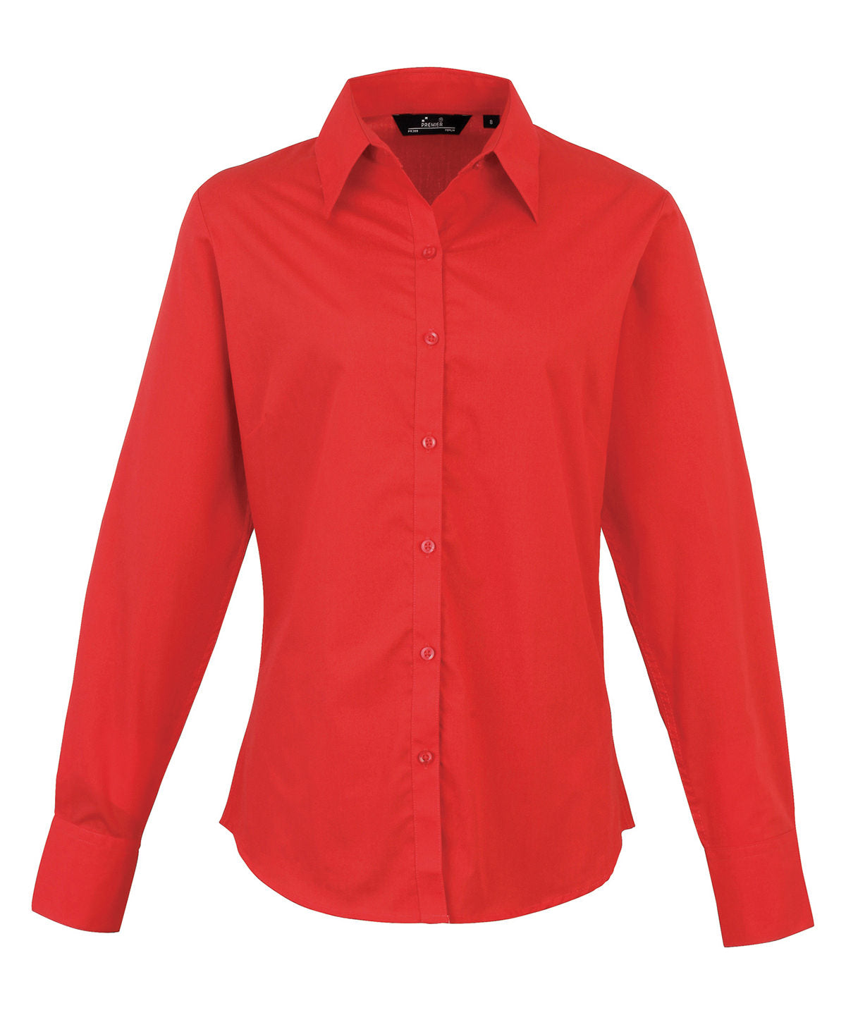 Women's poplin long sleeve blouse - Wom 22 - Red*