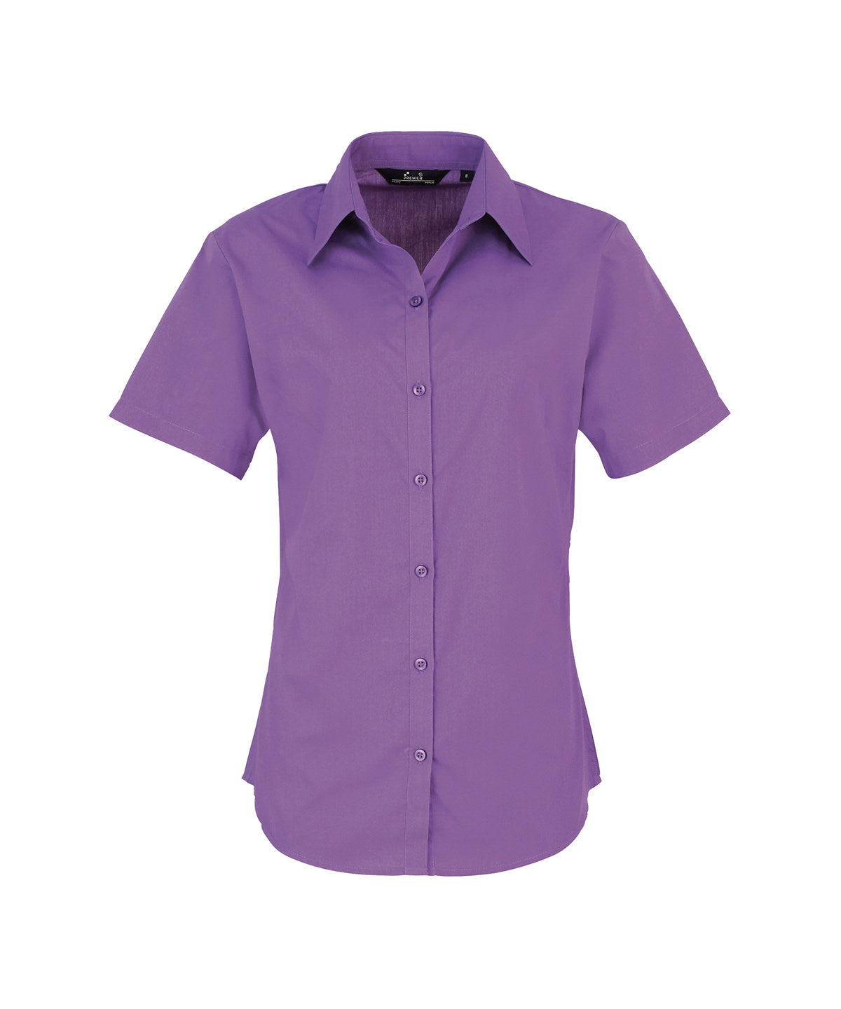 Women's short sleeve poplin blouse - Wom 26 - Rich Violet