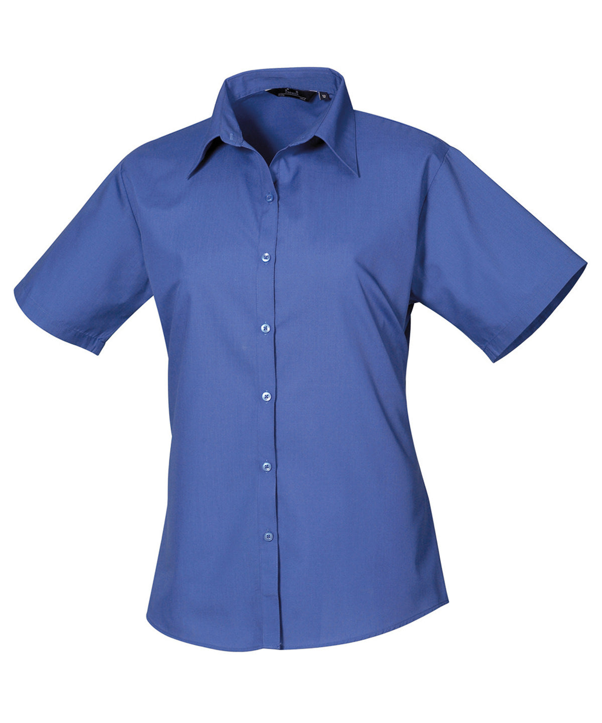 Women's short sleeve poplin blouse - Wom 30 - Royal*