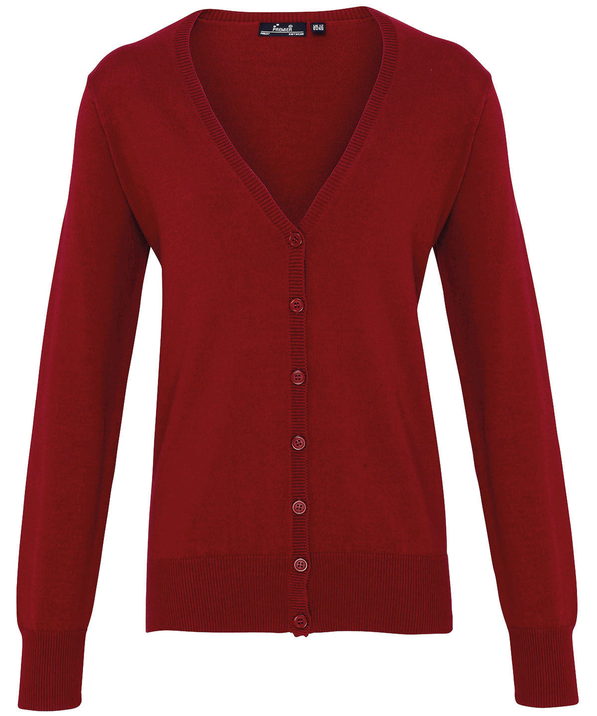 Women's button-through knitted cardigan with classic fit and comfortable design