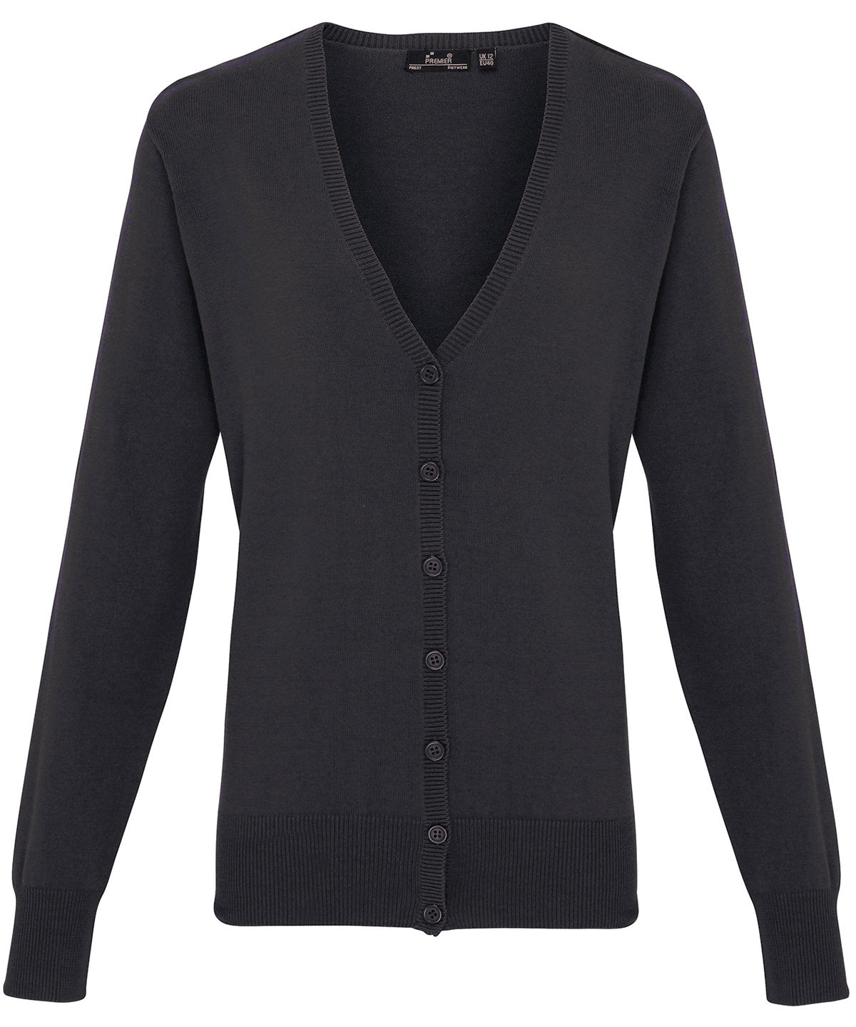 Women's button-through knitted cardigan with classic fit and comfortable design