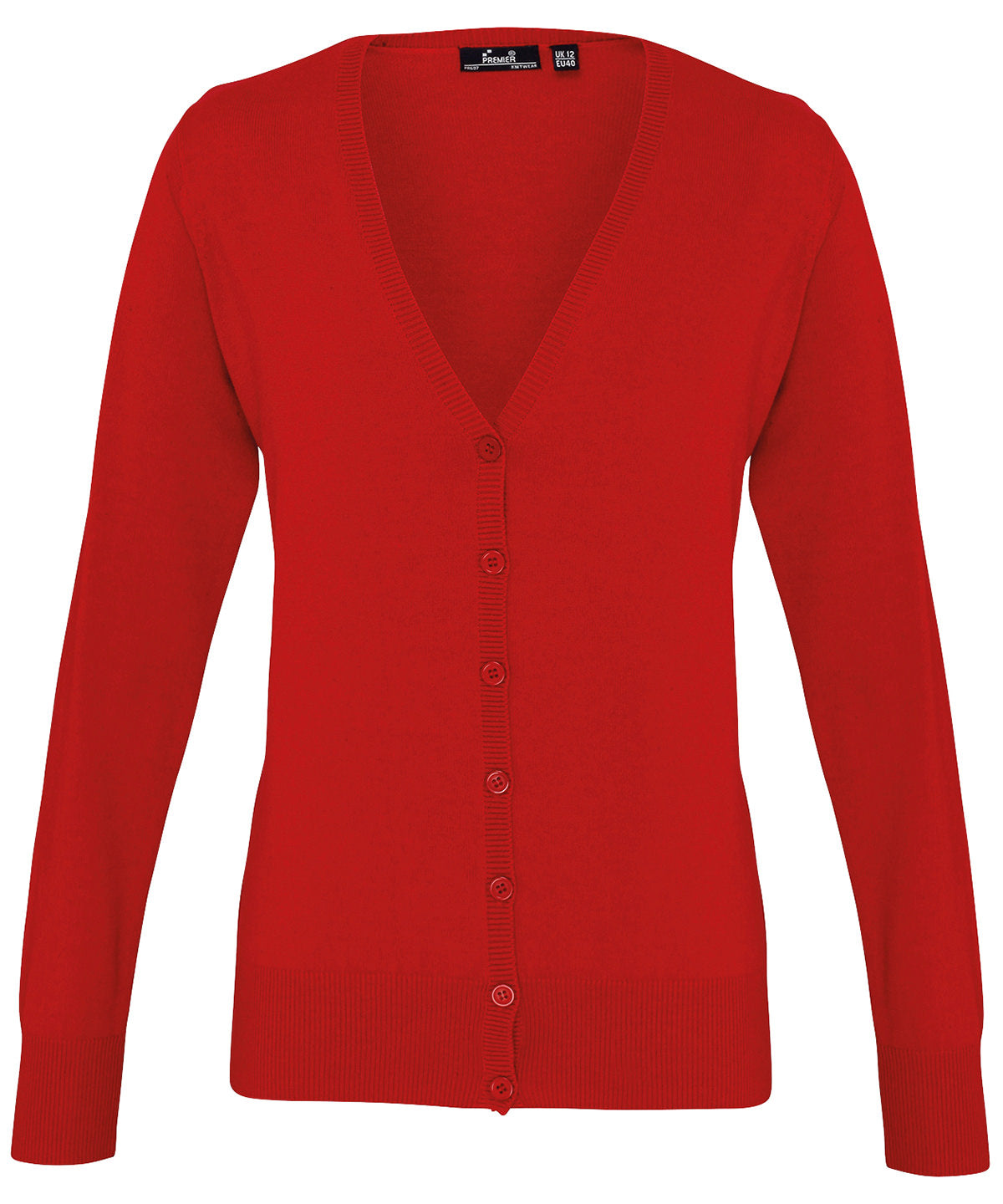 Women's button-through knitted cardigan with classic fit and comfortable design