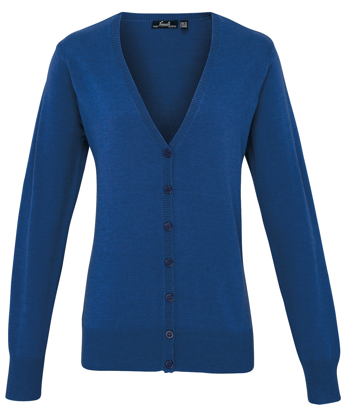 Women's button-through knitted cardigan with classic fit and comfortable design
