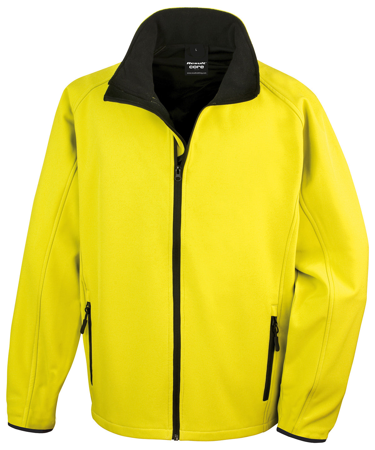 Core printable softshell jacket available in multiple sizes and color combinations