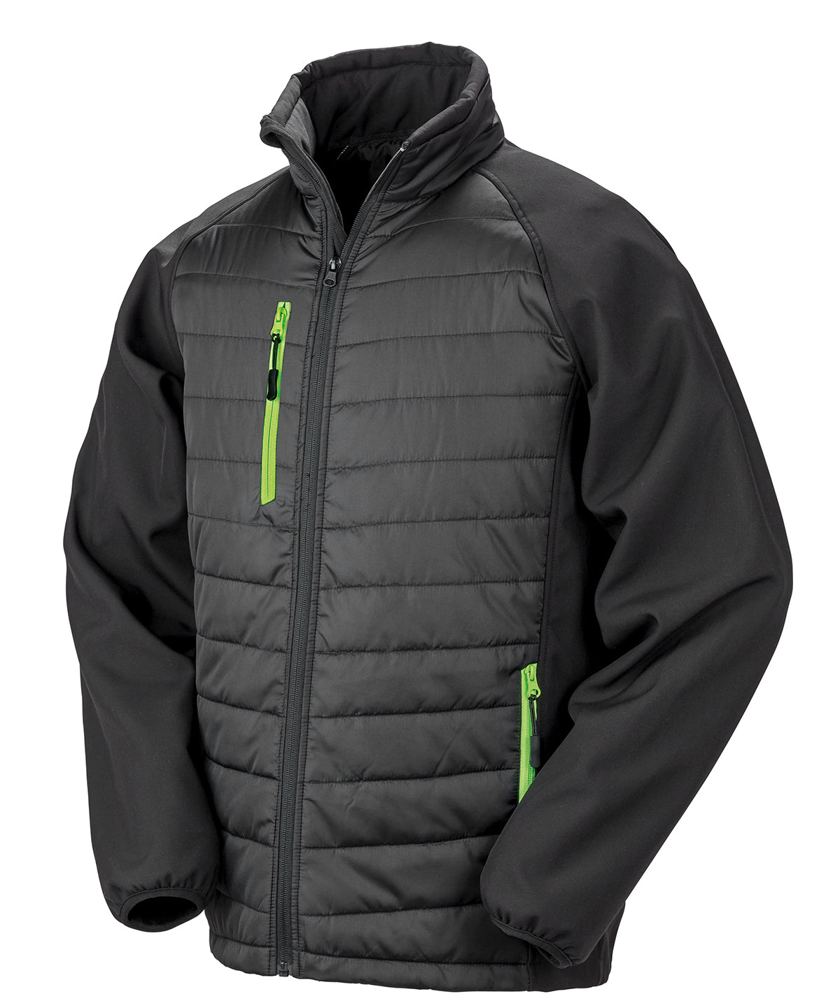 Compass padded softshell jacket with soft insulation for outdoor and workwear use