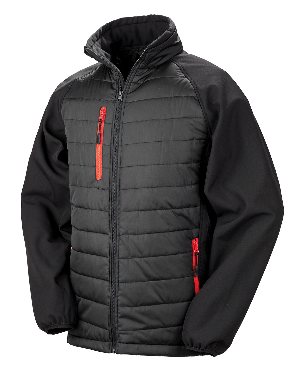 Compass padded softshell jacket with soft insulation for outdoor and workwear use