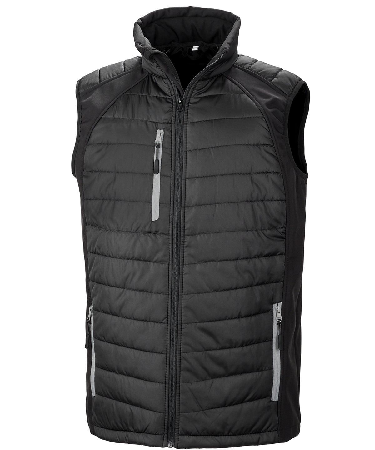 Compass padded softshell gilet with soft insulation and durable water-resistant finish for outdoor wear
