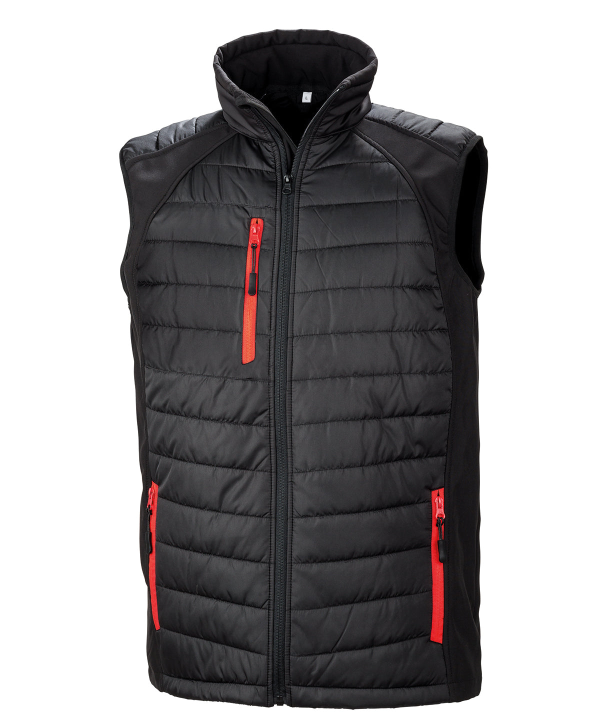 Compass padded softshell gilet with soft insulation and durable water-resistant finish for outdoor wear