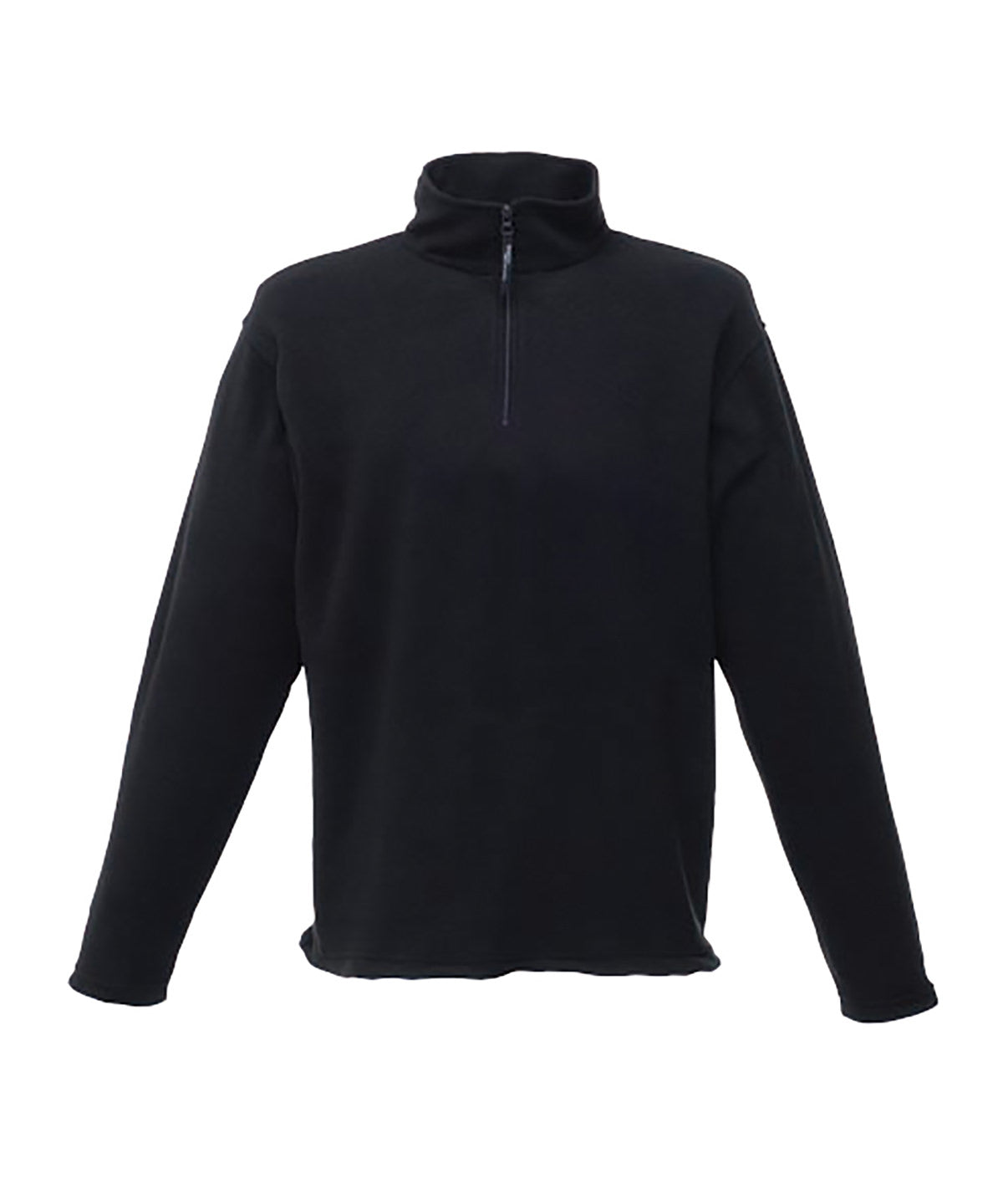 Zip-neck microfleece - 3XL - Black