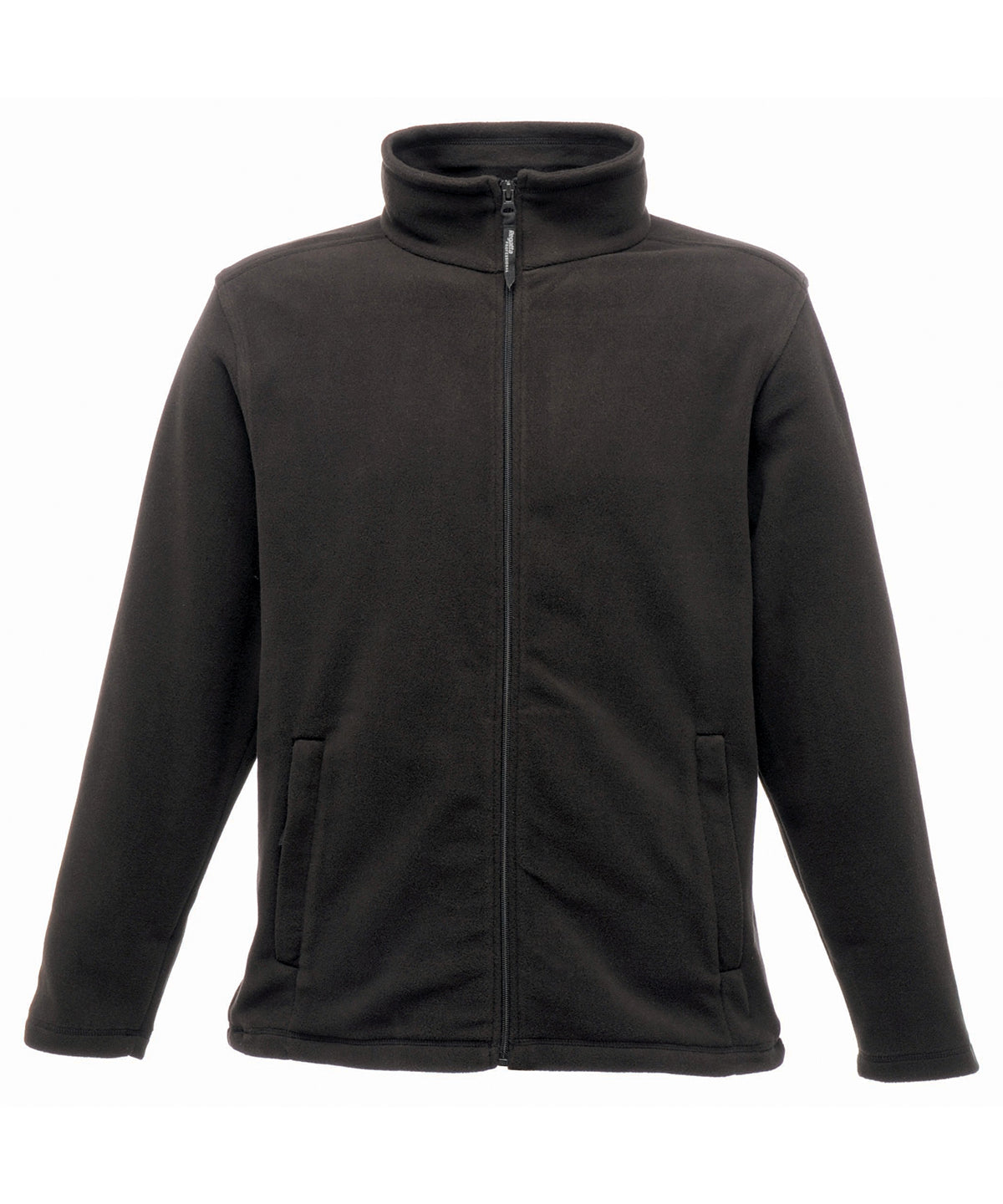 Full-zip microfleece - 4XL - Black