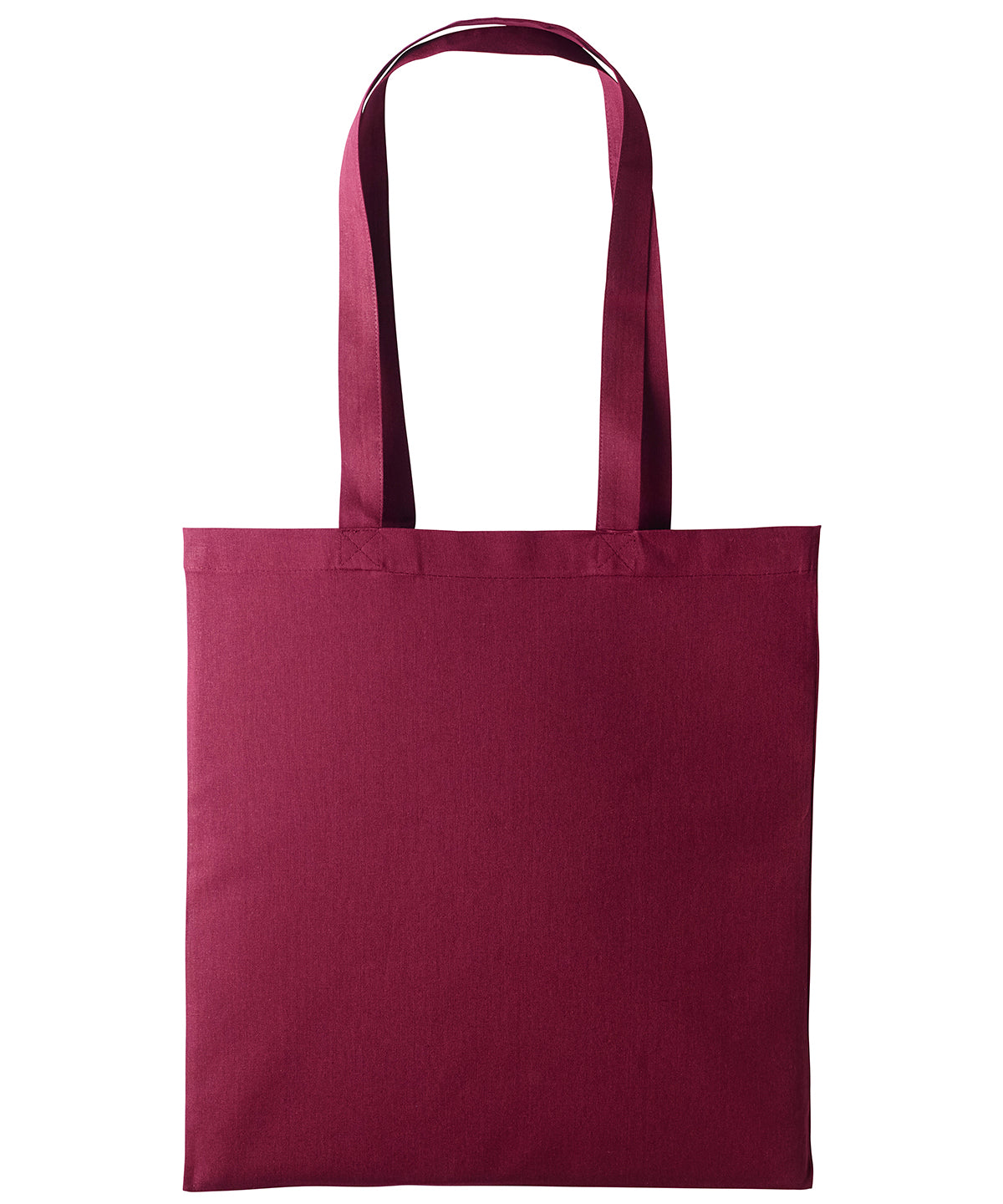 Cotton shopper long handle - One size - Burgundy