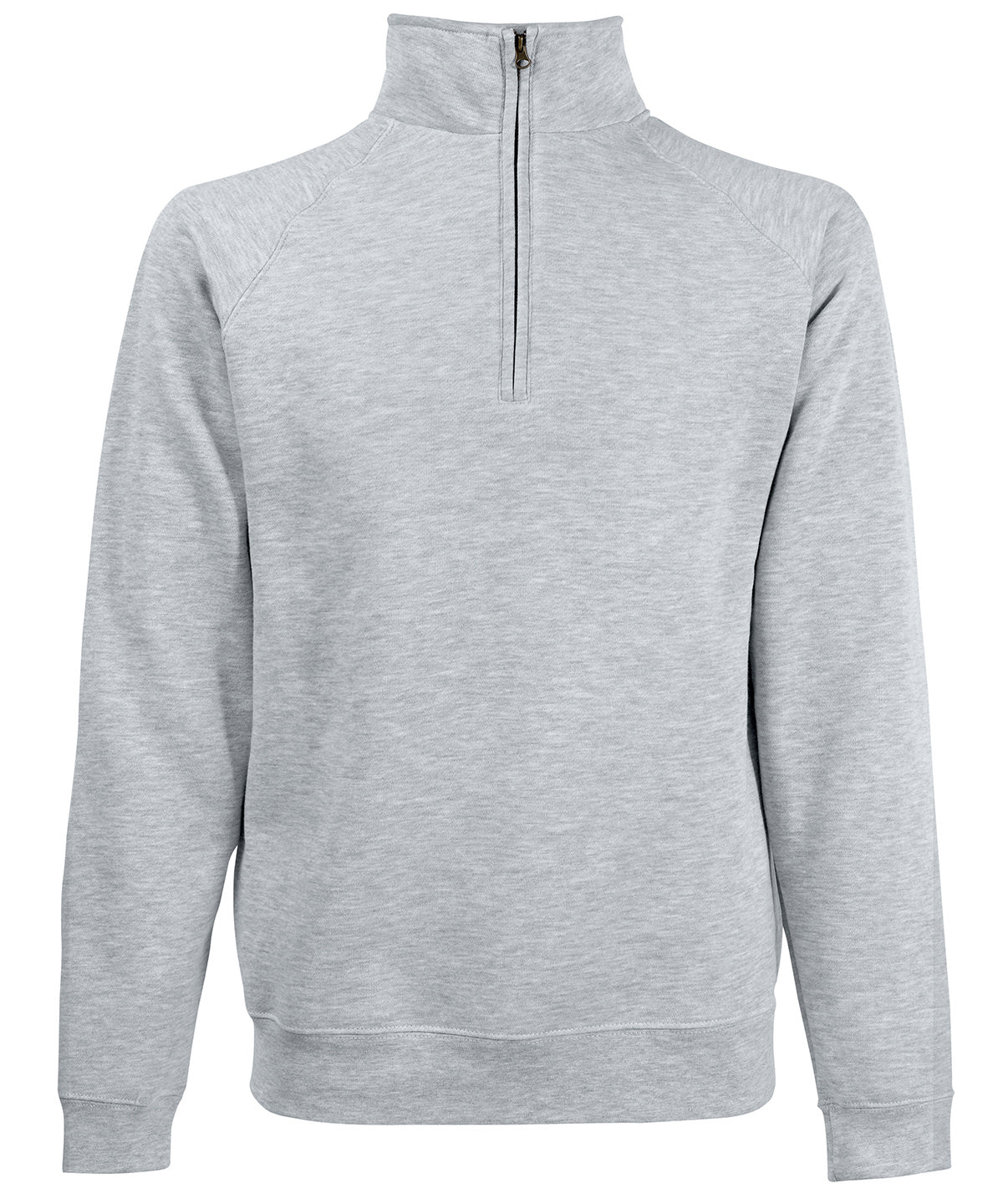 Premium 70/30 zip-neck sweatshirt - midweight fleece pullover for everyday wear