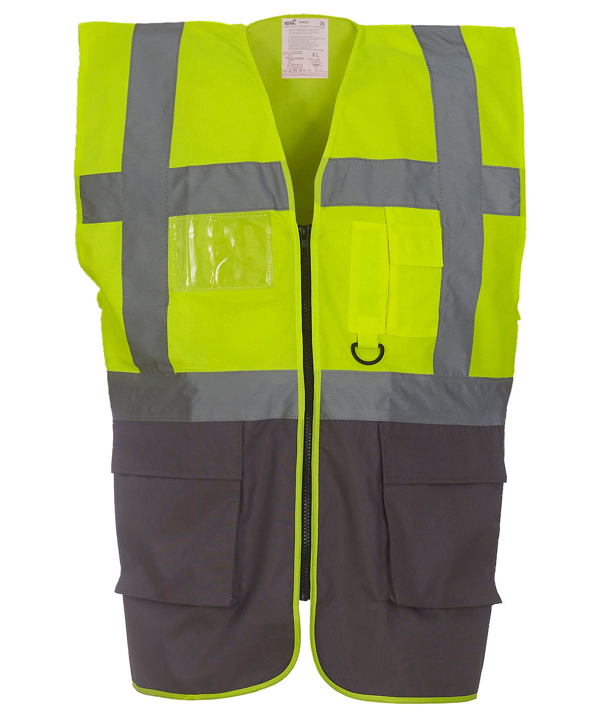 Multifunctional executive hi-vis waistcoat (HVW801) for professional safety and utility