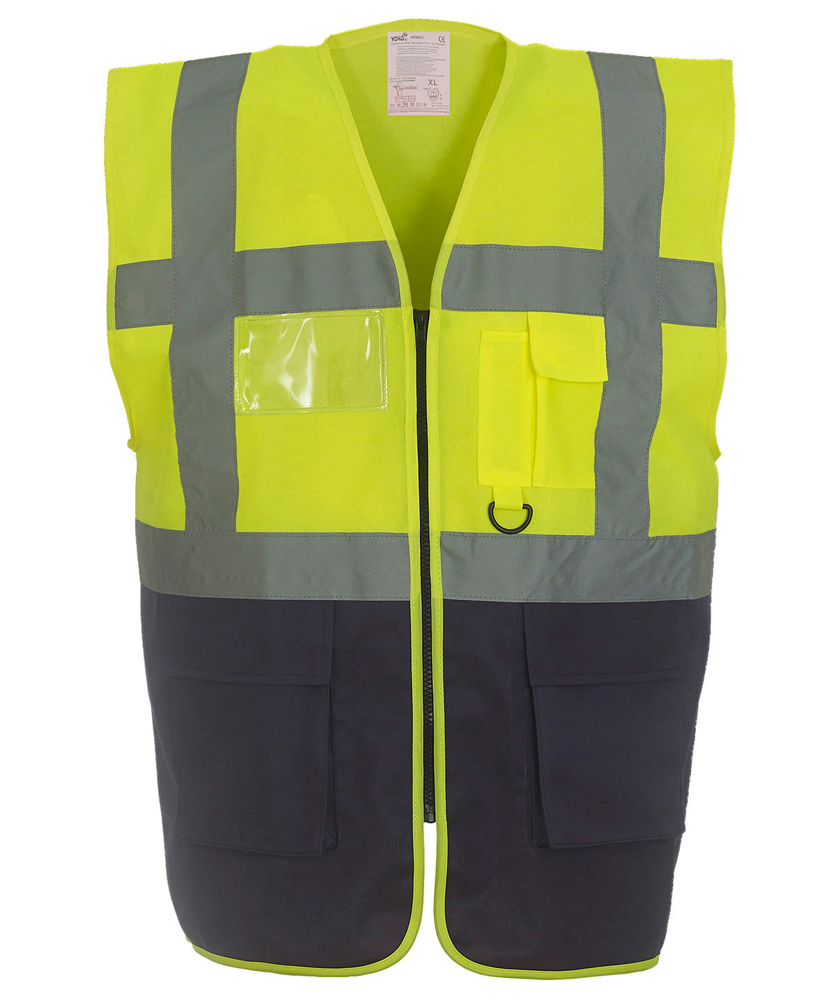 Multifunctional executive hi-vis waistcoat (HVW801) for professional safety and utility