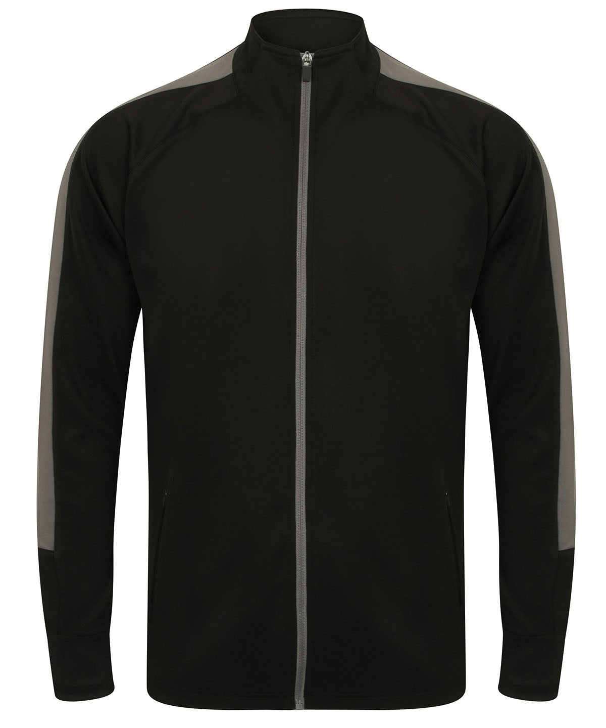 Knitted tracksuit top - L - Black/Gunmetal Grey*
