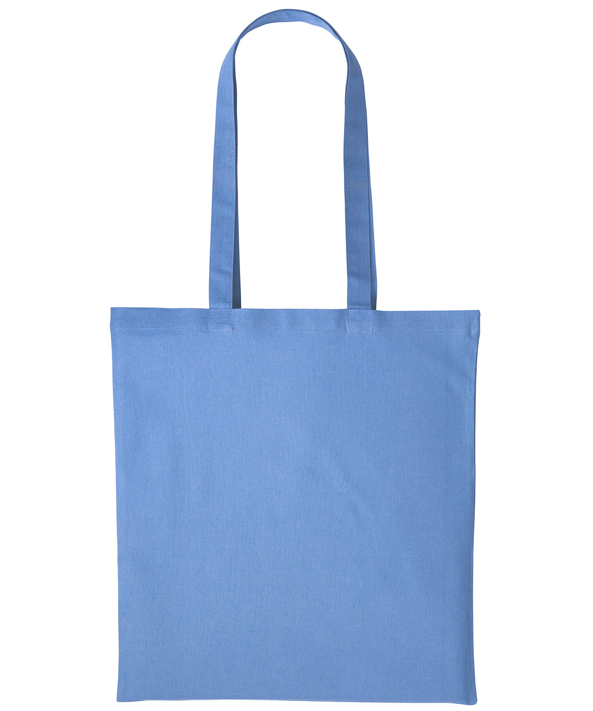 Cotton shopper long handle - One size - Cornflower Blue