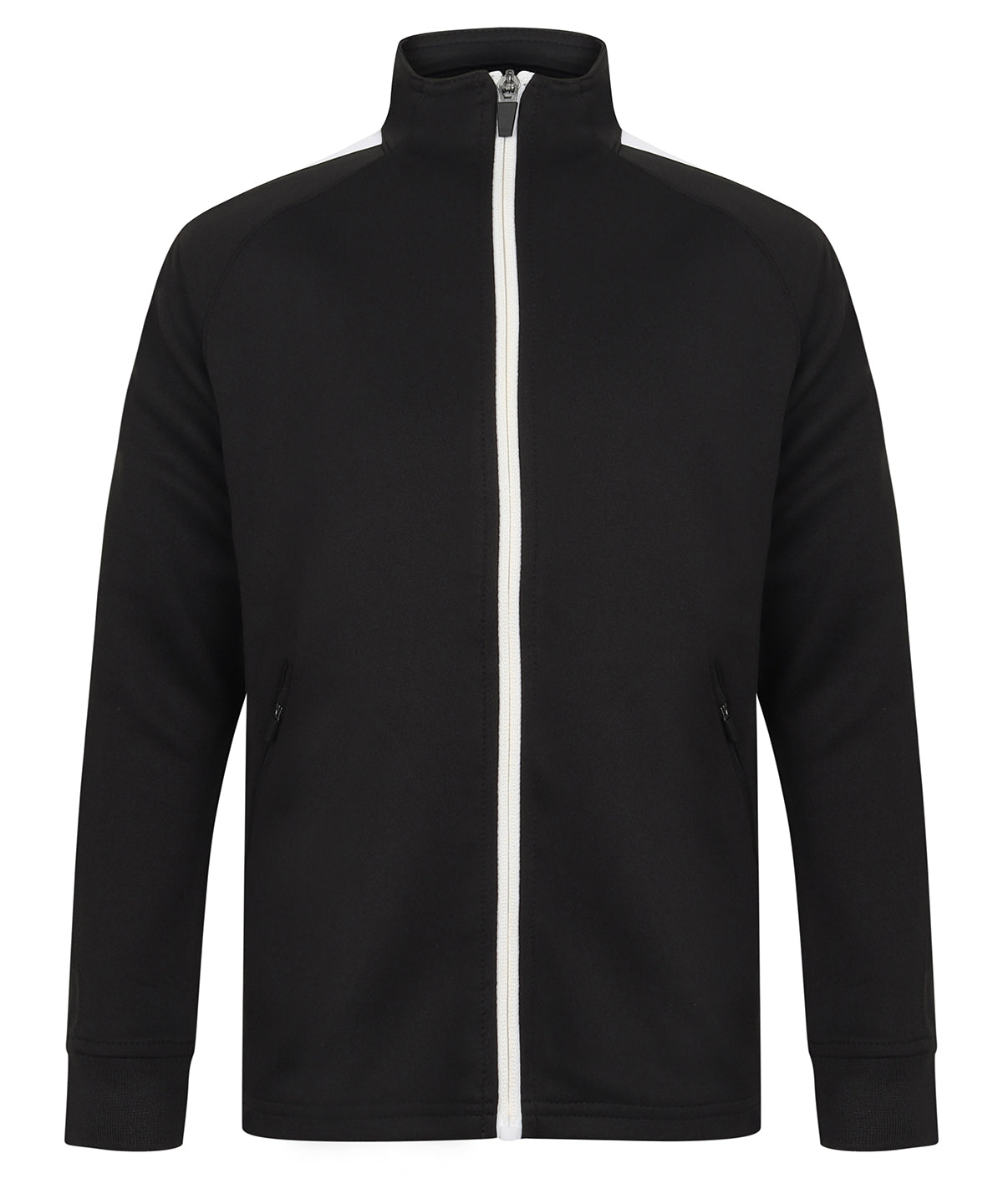 Kids knitted tracksuit top - 3/4 Years - Black/White