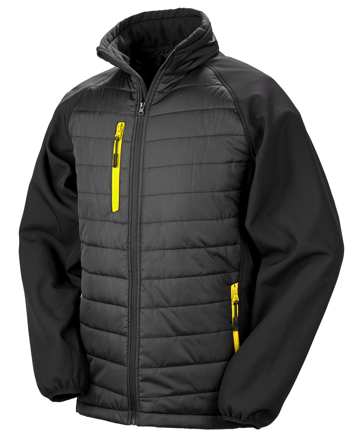 Compass padded softshell jacket with soft insulation for outdoor and workwear use