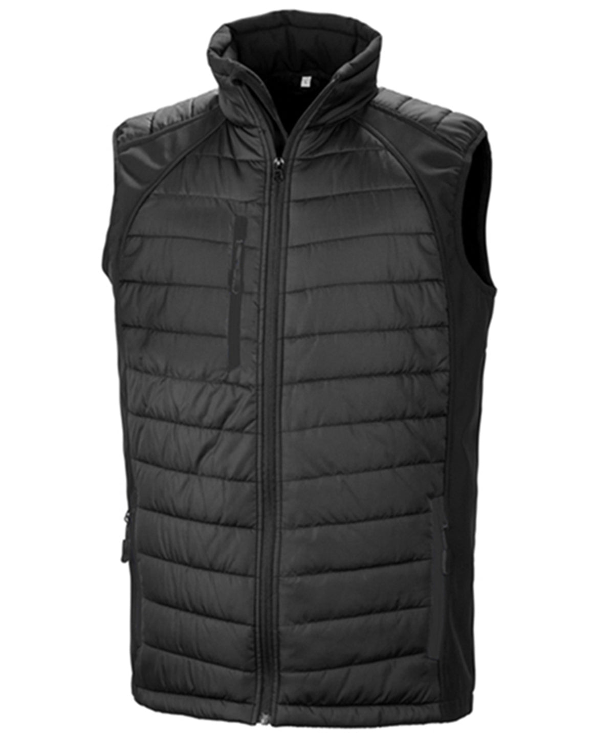 Compass padded softshell gilet with soft insulation and durable water-resistant finish for outdoor wear