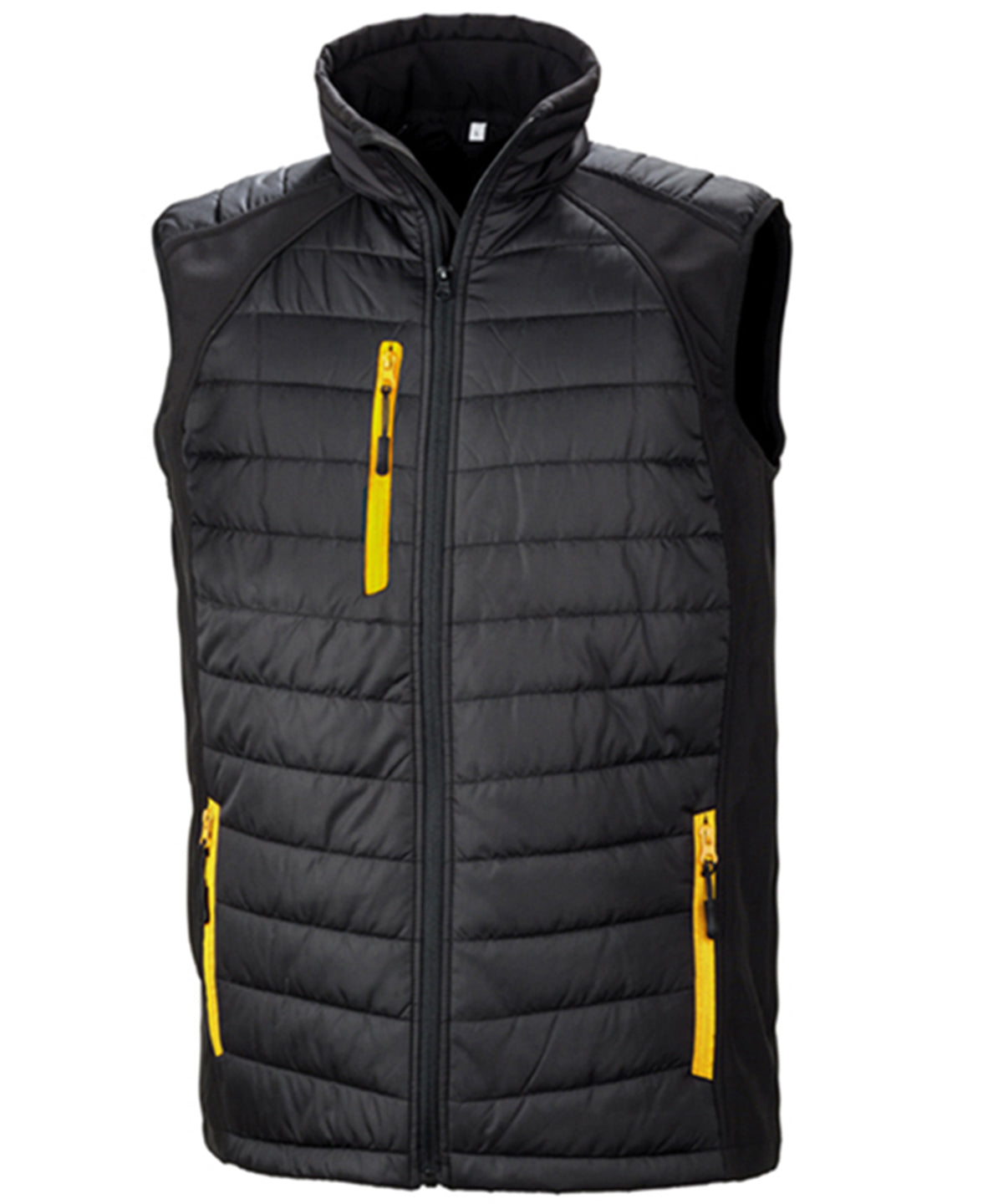 Compass padded softshell gilet with soft insulation and durable water-resistant finish for outdoor wear