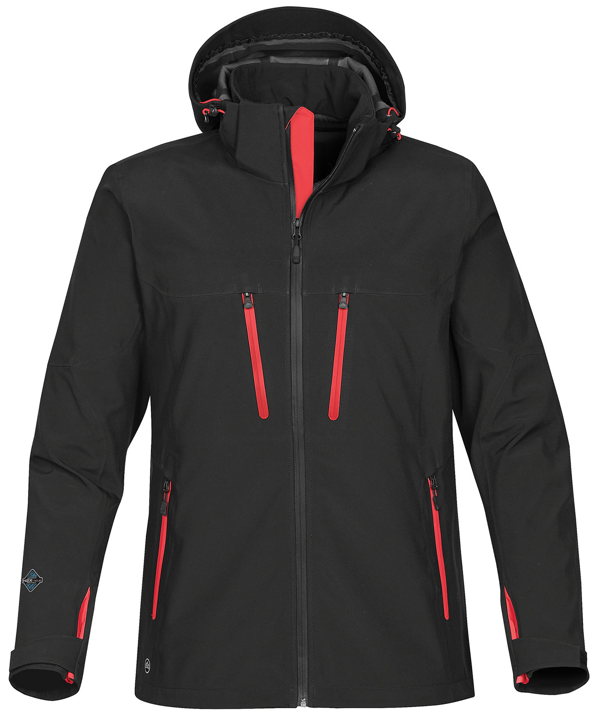 Patrol technical softshell jacket - S - Black/Red