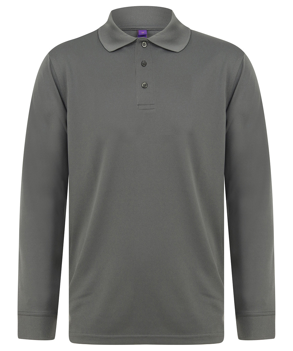 Long sleeve Coolplus® polo shirt - XL - Charcoal Grey