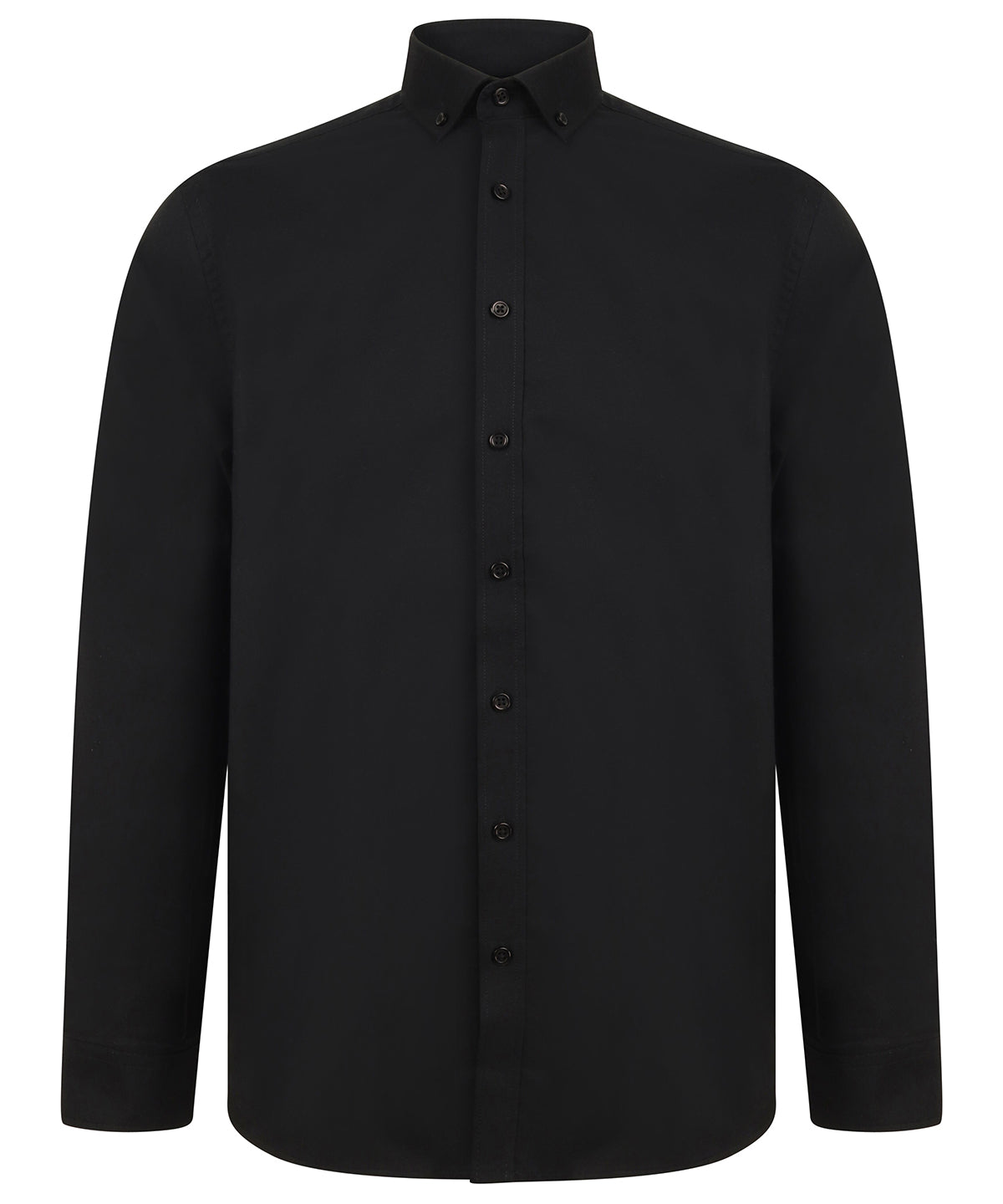 Modern long sleeve Oxford shirt in white with classic tailored fit design