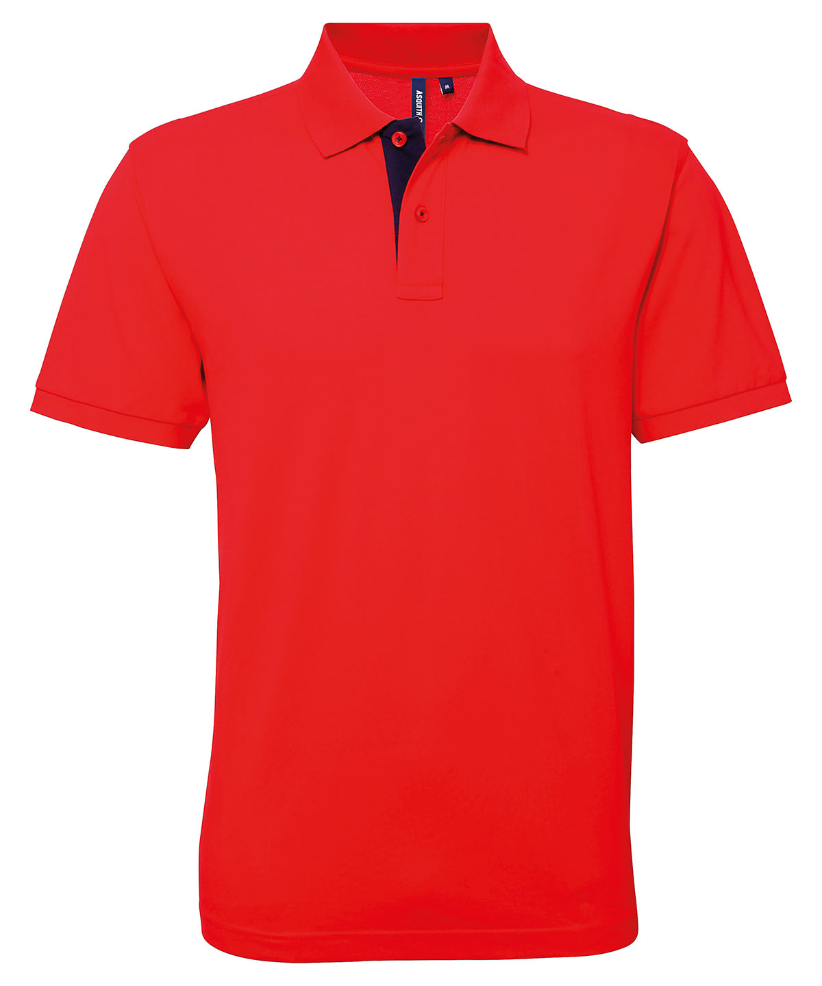 Men's classic fit contrast polo - 3XL - Red/Navy