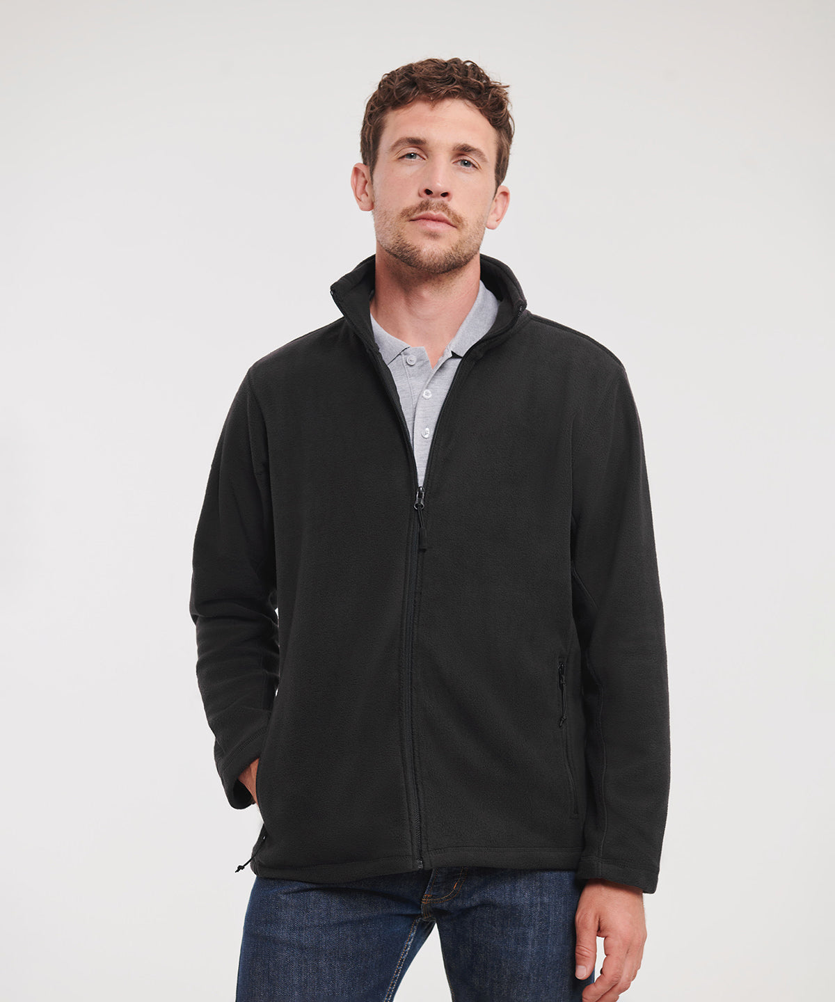 Full-zip outdoor fleece jacket for versatile outdoor wear in multiple sizes and colors