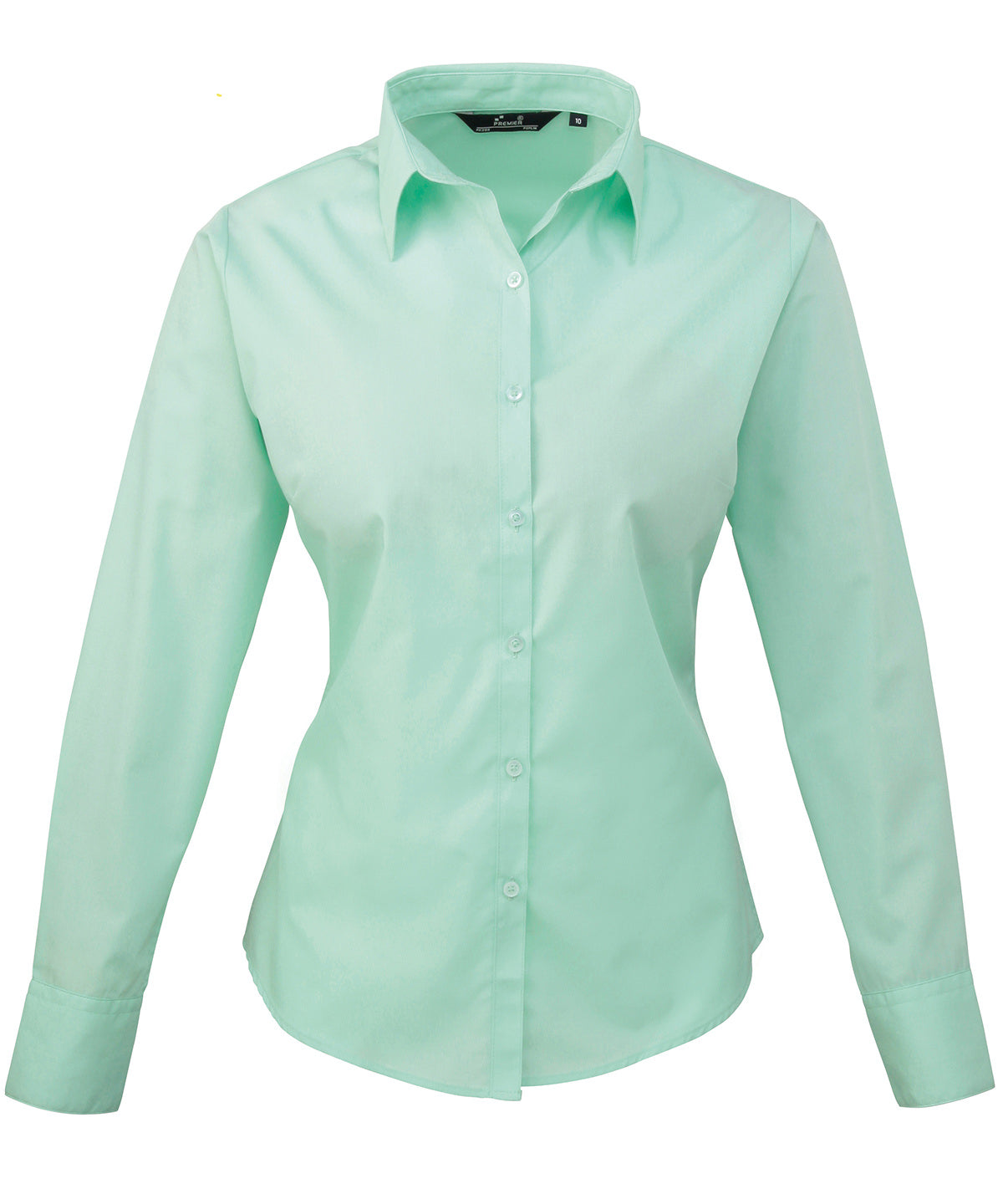 Women's poplin long sleeve blouse - Wom 24 - Aqua
