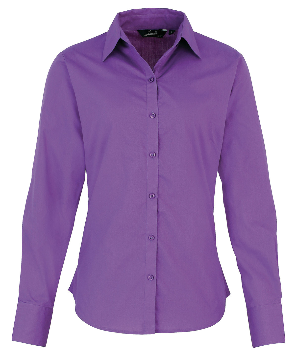 Women's poplin long sleeve blouse - Wom 24 - Rich Violet