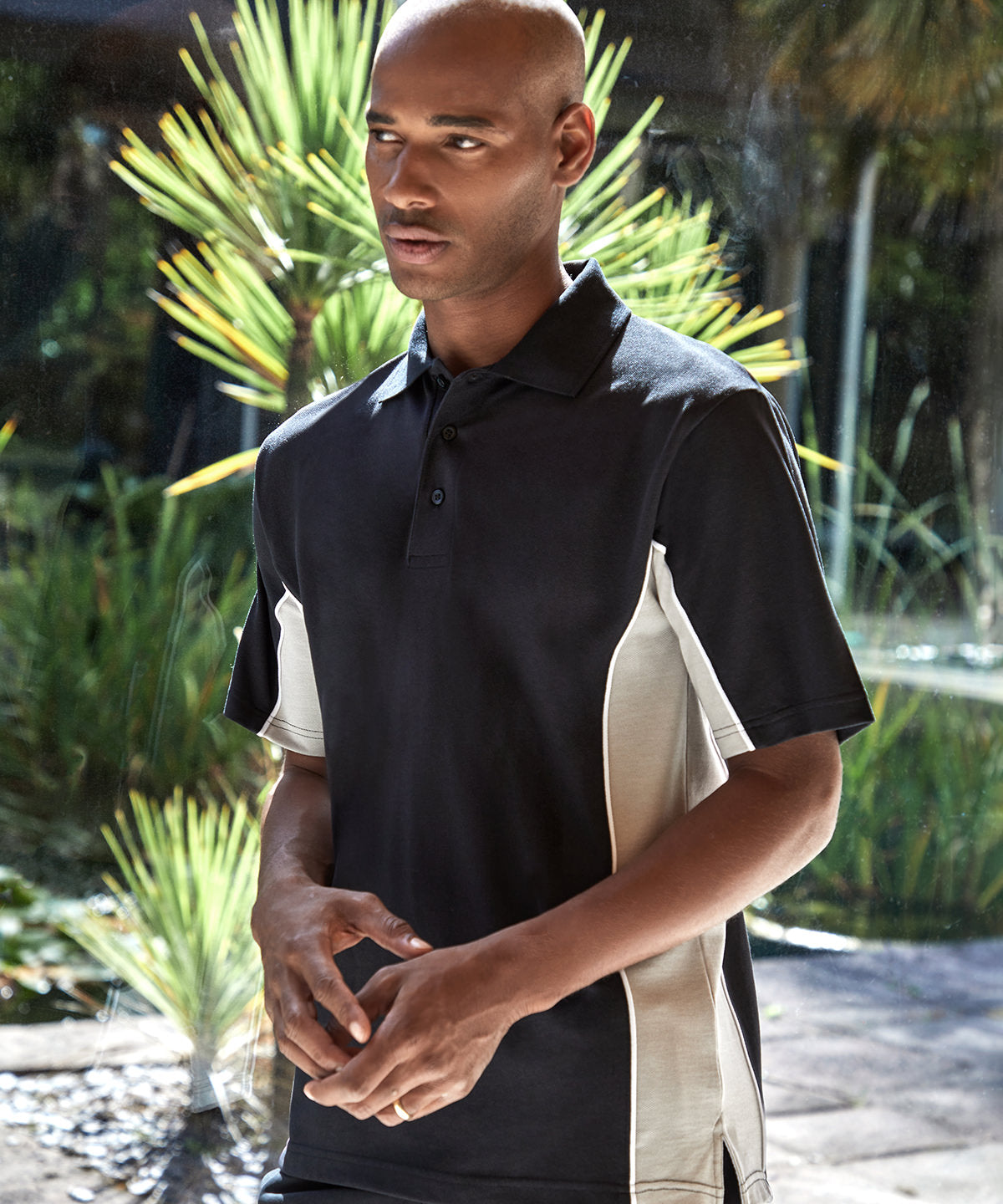 Track polo (classic fit) - XL - Black/Gold/White*