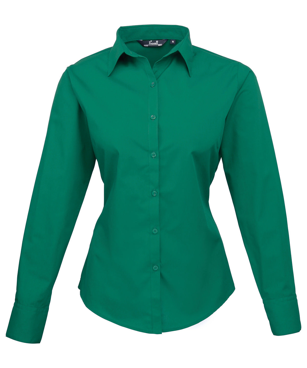 Women's poplin long sleeve blouse - Wom 8 - Emerald