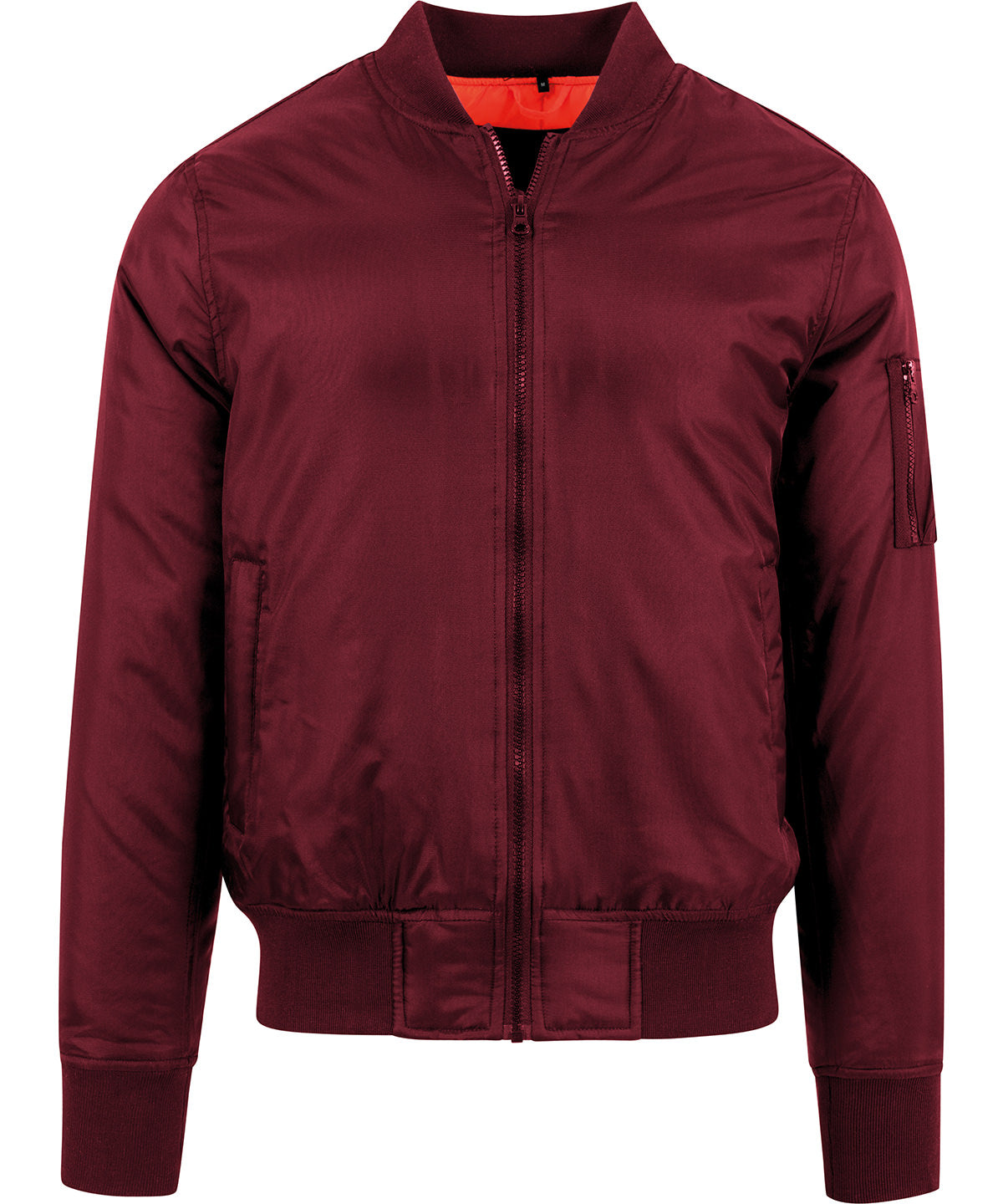 Bomber jacket available in multiple sizes and colors with classic design and durable fabric
